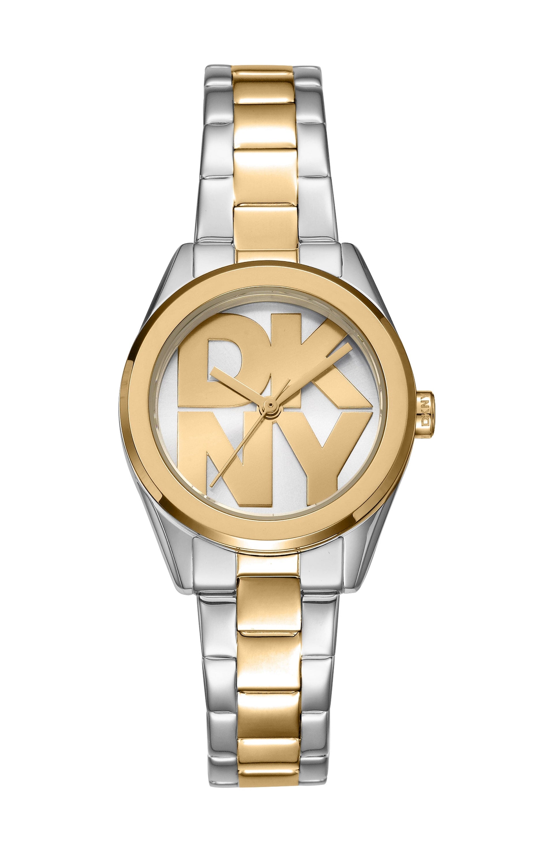DK1L145M0095 Women's Logo Silver Dial Two-Tone Stainless Steel Bracelet Watch Gift Set DKNY 