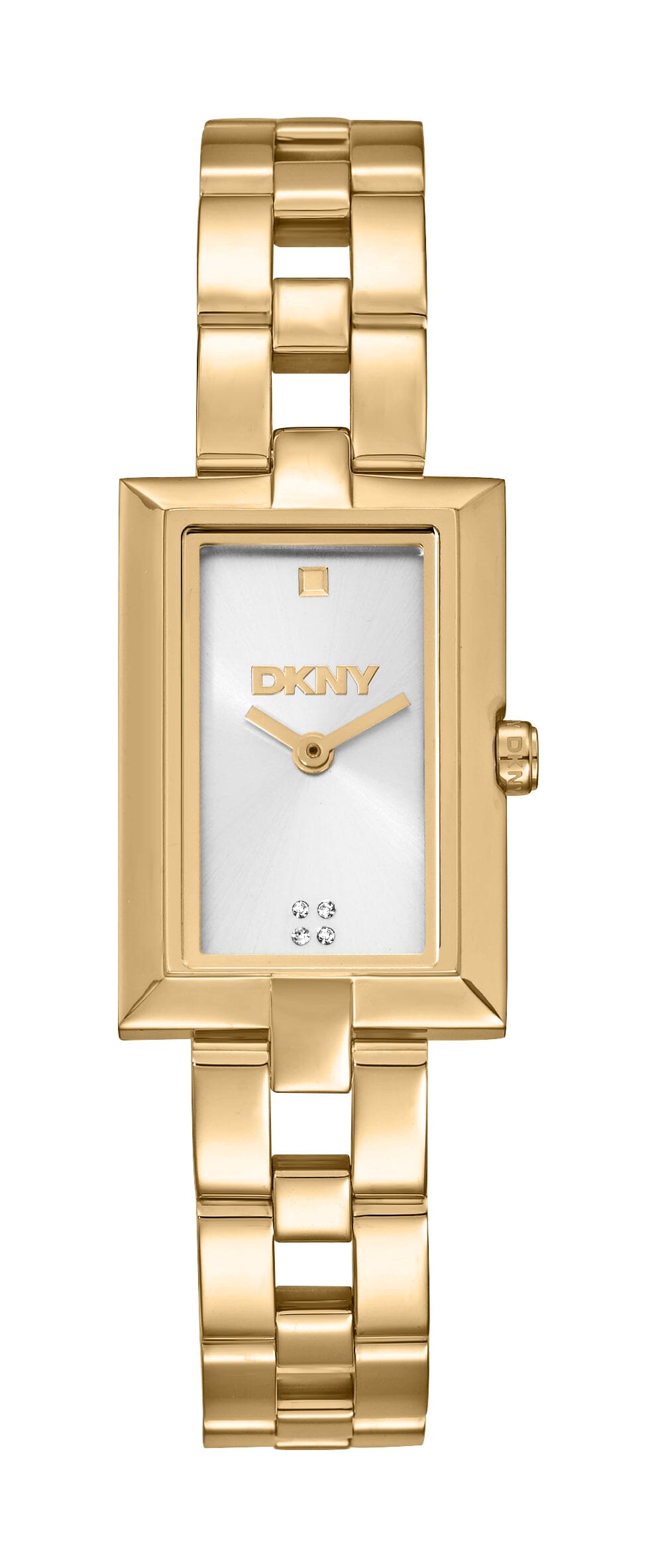 DK1L151M0055 DKNY Women's Signature Shape Silver Dial Gold Stainless Steel Bracelet Watch DKNY 
