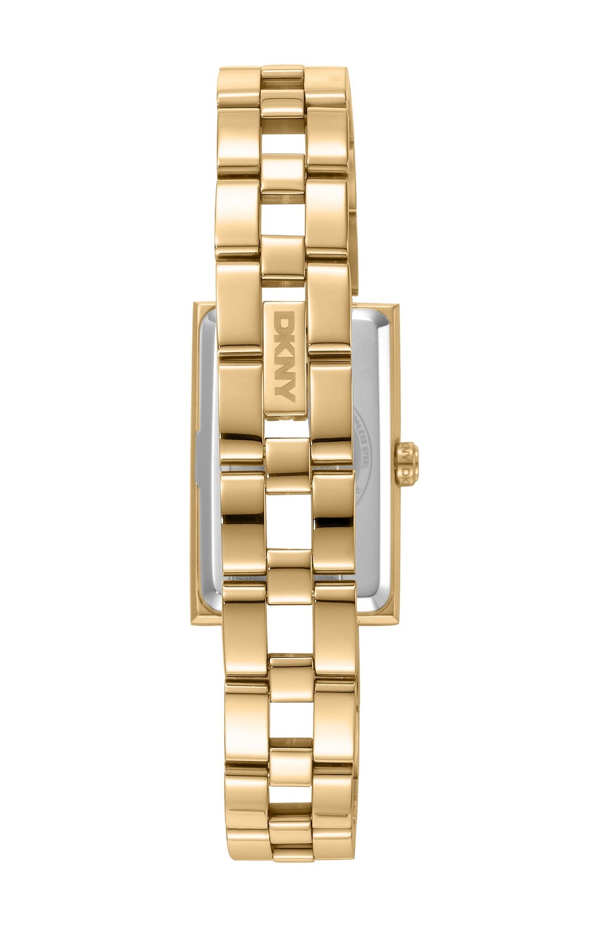 DK1L151M0055 DKNY Women's Signature Shape Silver Dial Gold Stainless Steel Bracelet Watch DKNY 