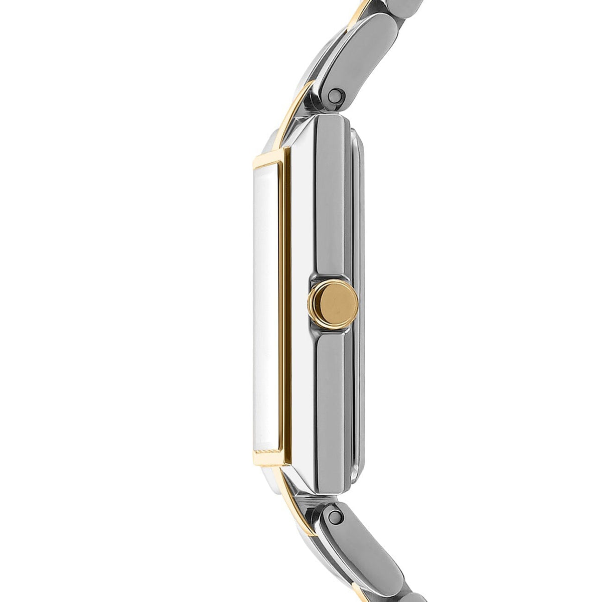 DK1L151M0075 DKNY Women's Signature Shape Two Tone Silver & Gold Stainless Steel Bracelet Watch DKNY 