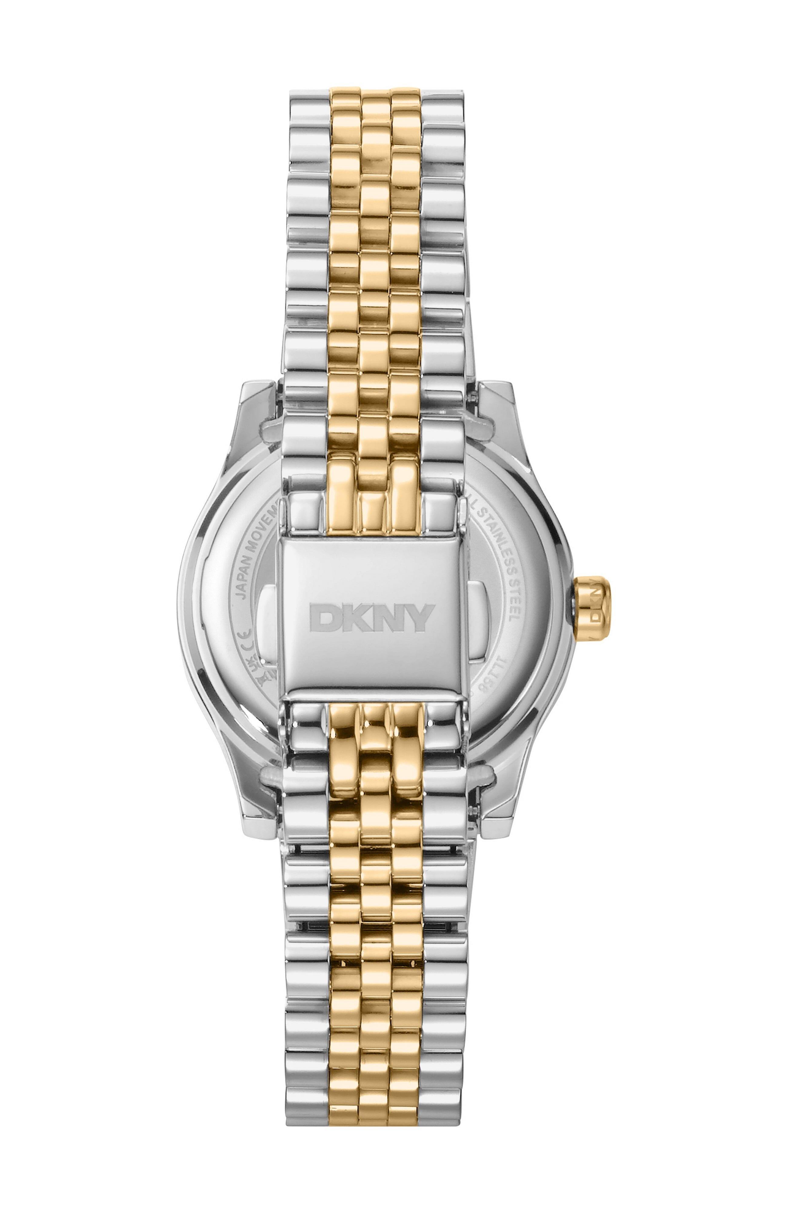DK1L156M0095 Women's Essentials Green Dial Two-Tone Stainless Steel Bracelet Watch DKNY 