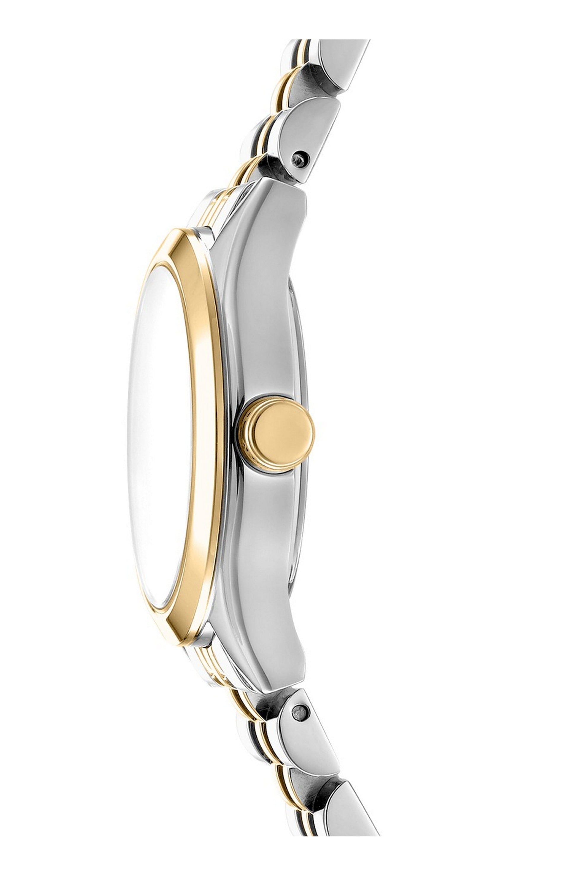 DK1L156M0095 Women's Essentials Green Dial Two-Tone Stainless Steel Bracelet Watch DKNY 