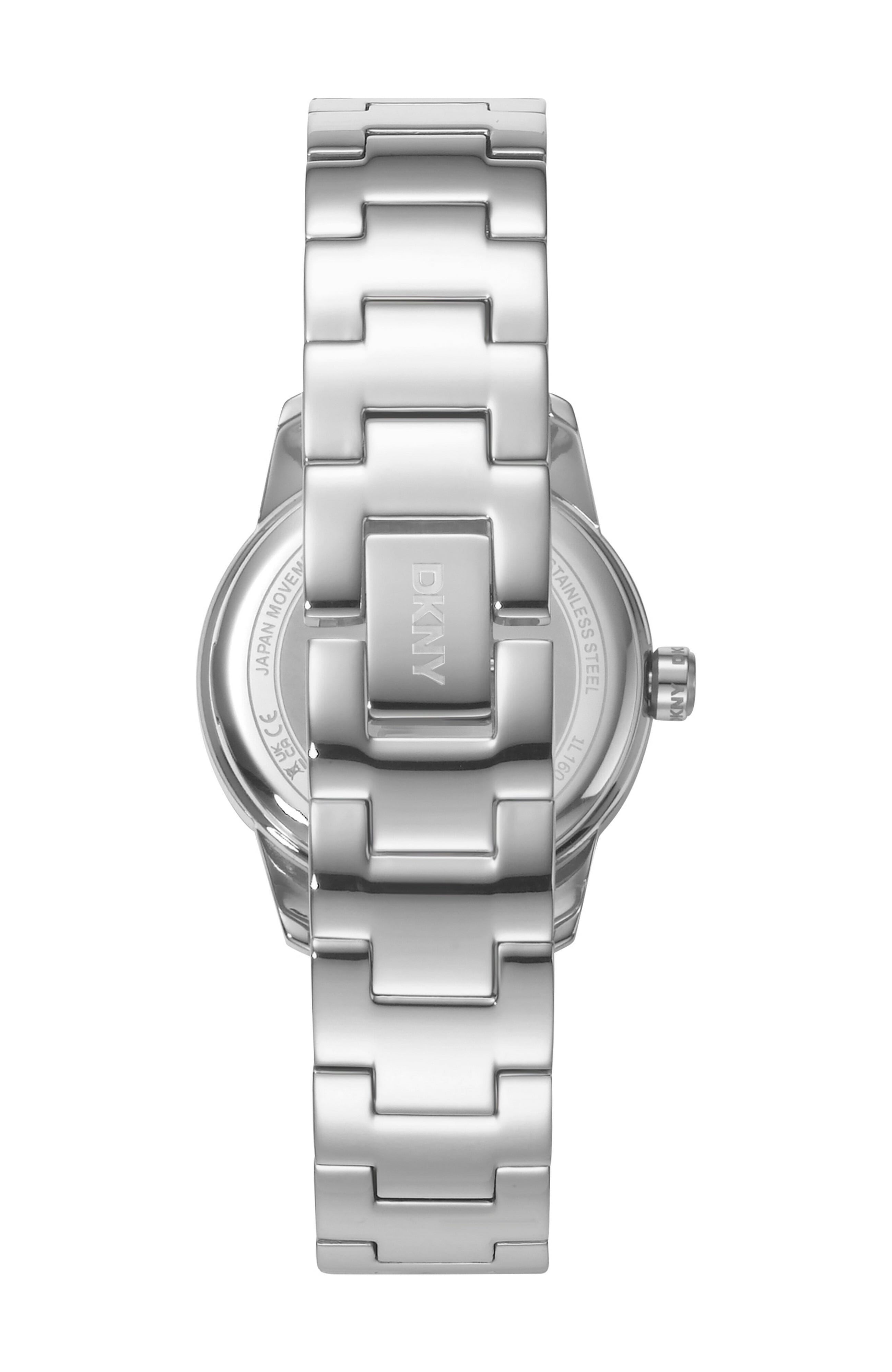 DK1L160M0015 Women's alf Bangle Silver Dial Stainless Steel Watch DKNY 