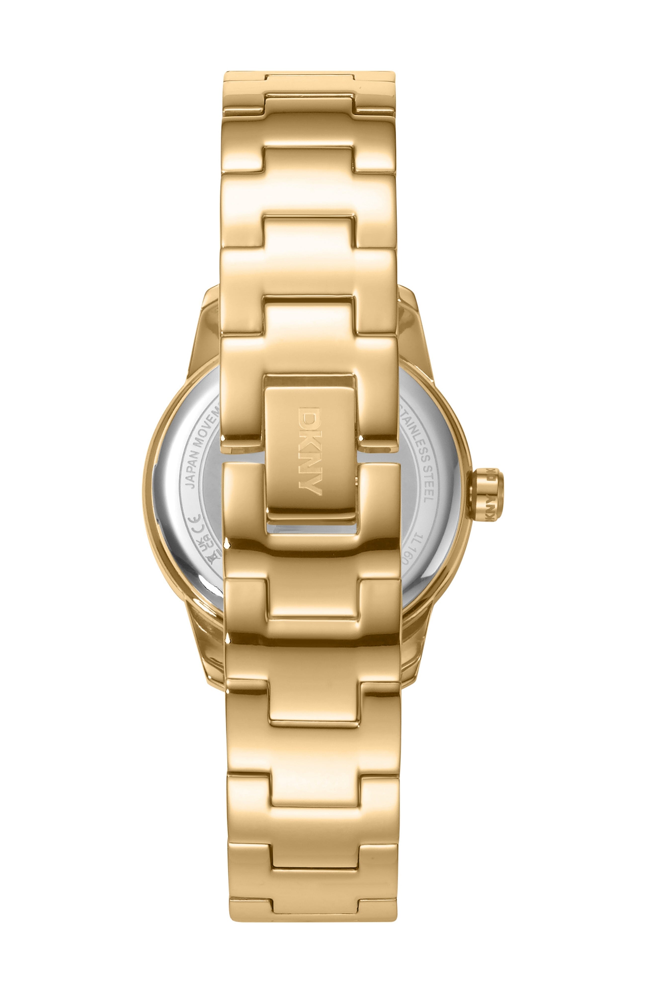 DK1L160M0035 Women's Half Bangle Champagne Dial Gold-Tone Stainless Steel Watch DKNY 