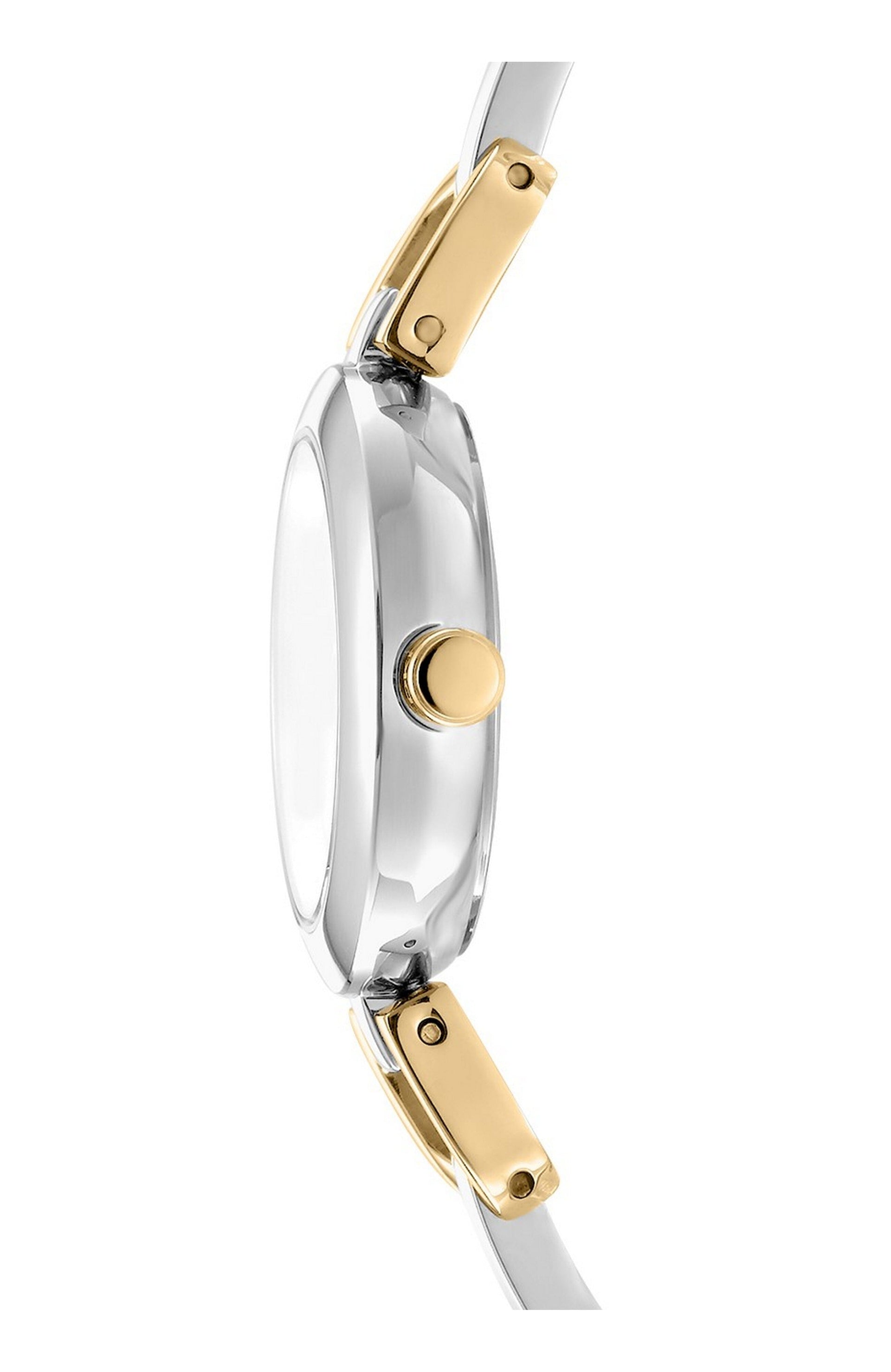 DK1L161M0065 Women's Half Bangle Champagne Dial Two-Tone Stainless Steel Watch DKNY 