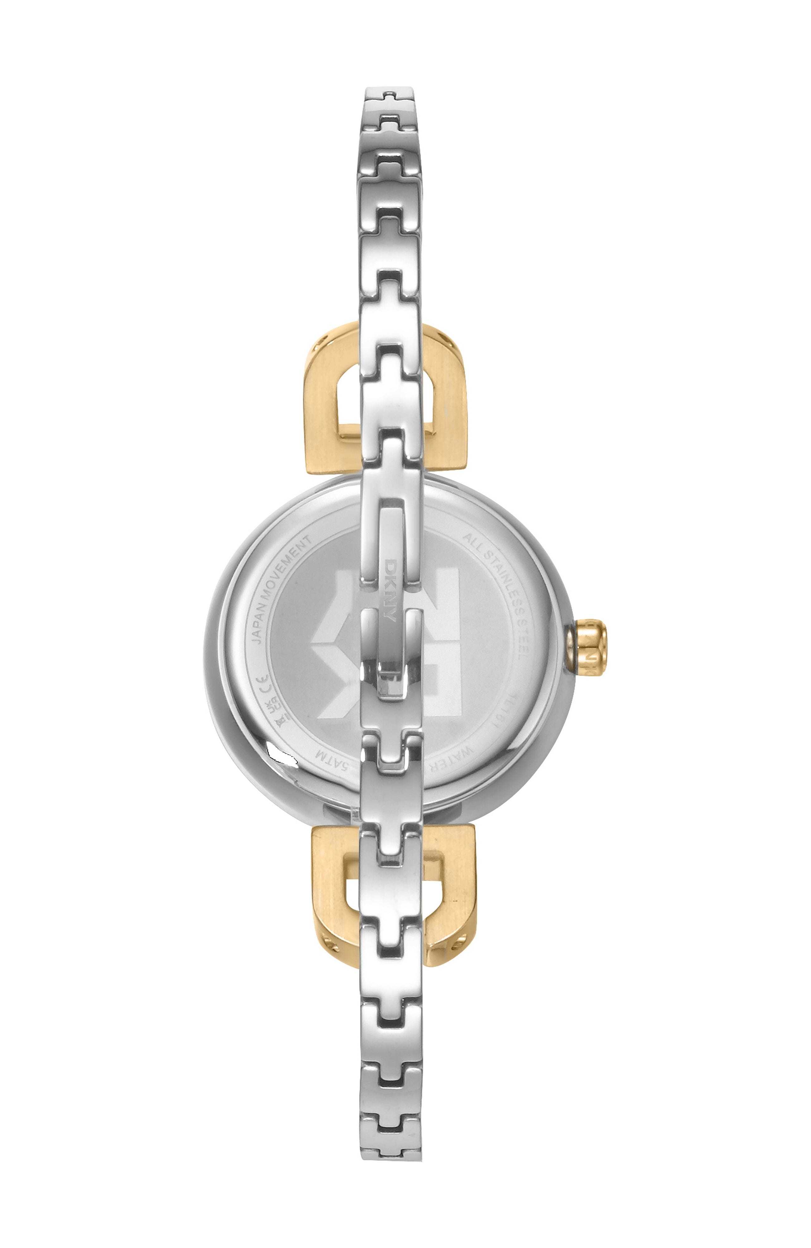 DK1L161M0065 Women's Half Bangle Champagne Dial Two-Tone Stainless Steel Watch DKNY 