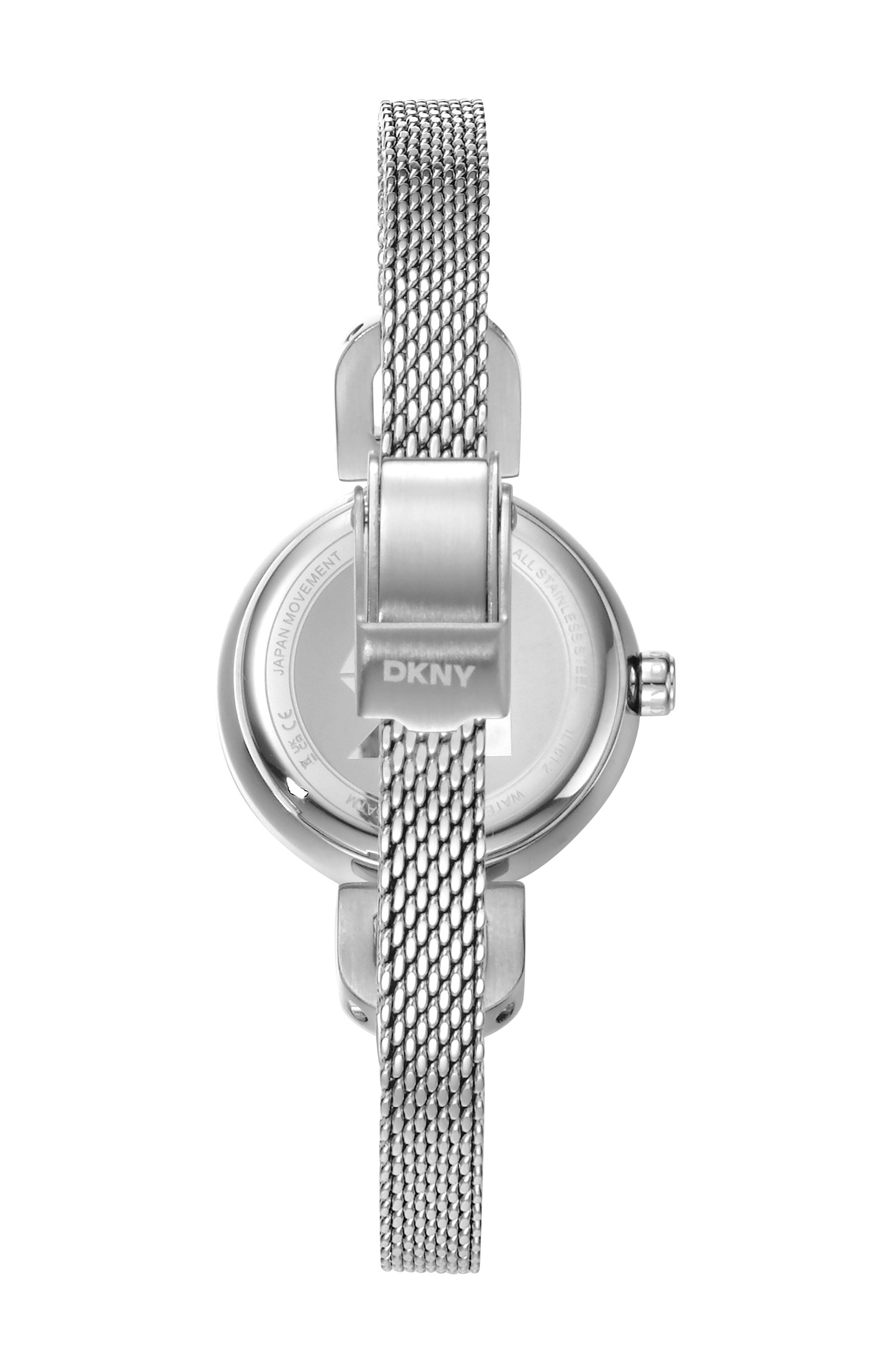 DK1L161M0225 Women's Milanese Dark Blue Dial Stainless Steel Bracelet Watch DKNY 