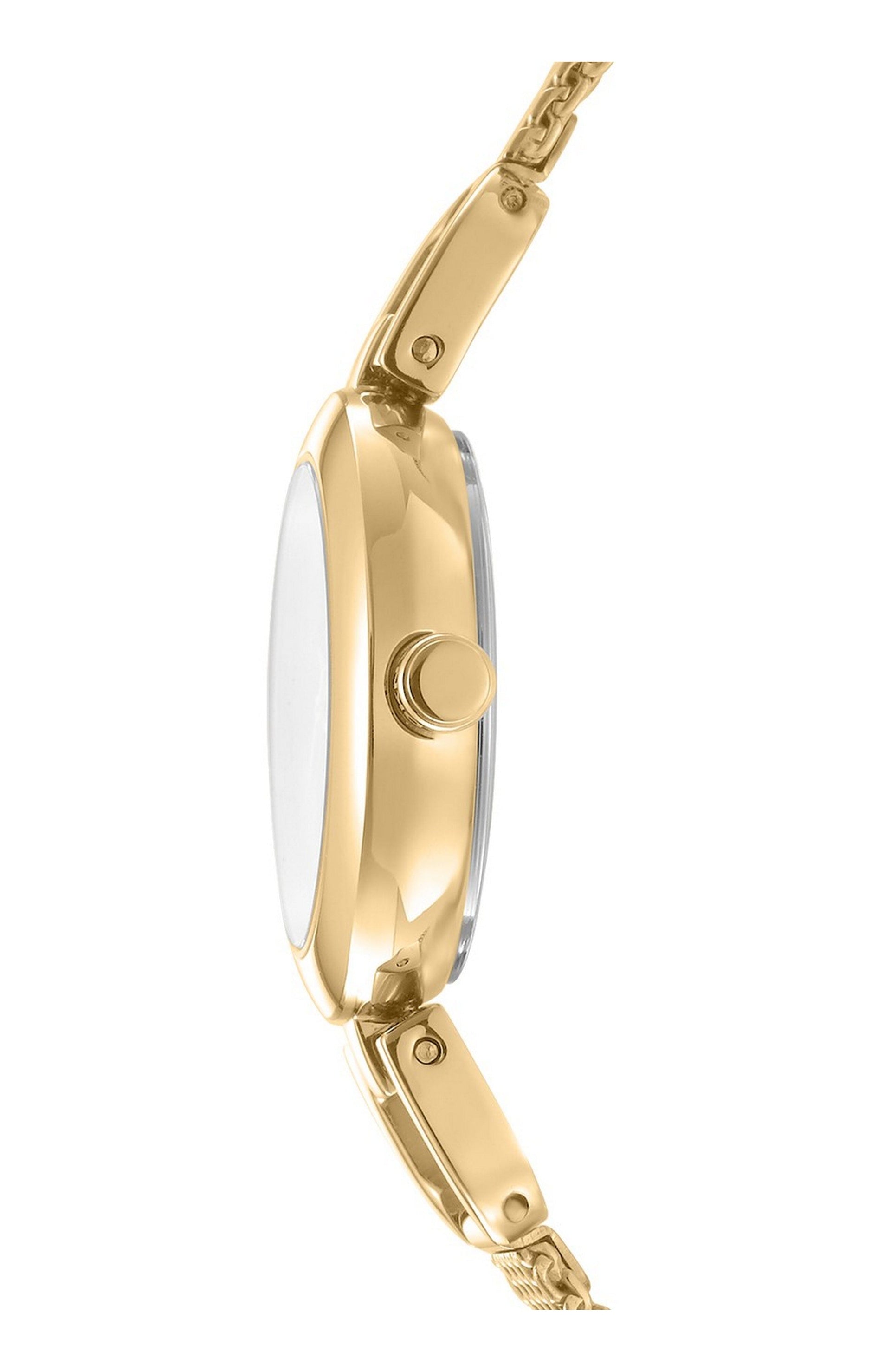 DK1L161M0235 Women's Milanese Dark Blue Dial Gold-Tone Stainless Steel Bracelet Watch DKNY 