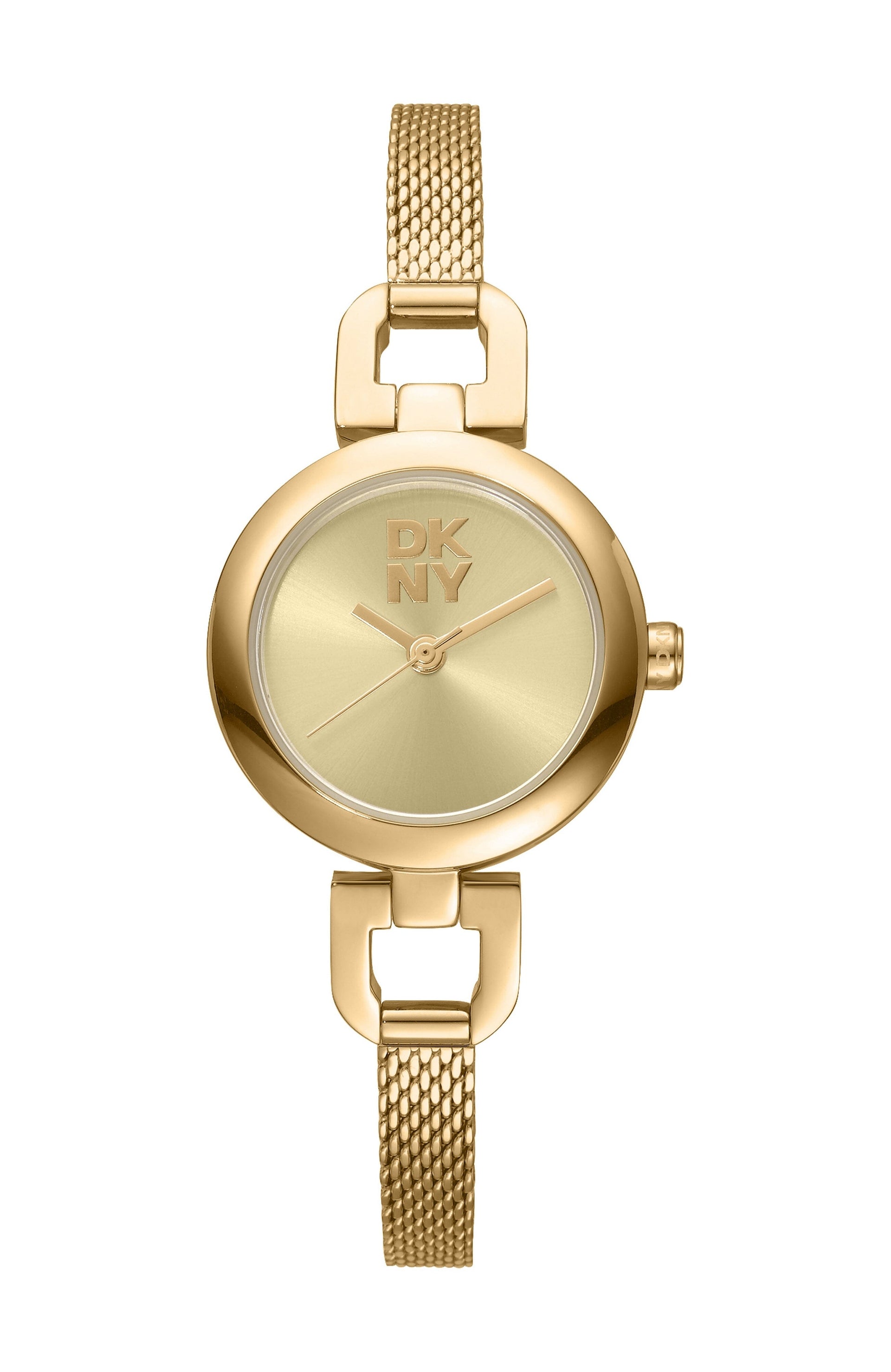 DK1L161M0235 Women's Milanese Dark Blue Dial Gold-Tone Stainless Steel Bracelet Watch DKNY 