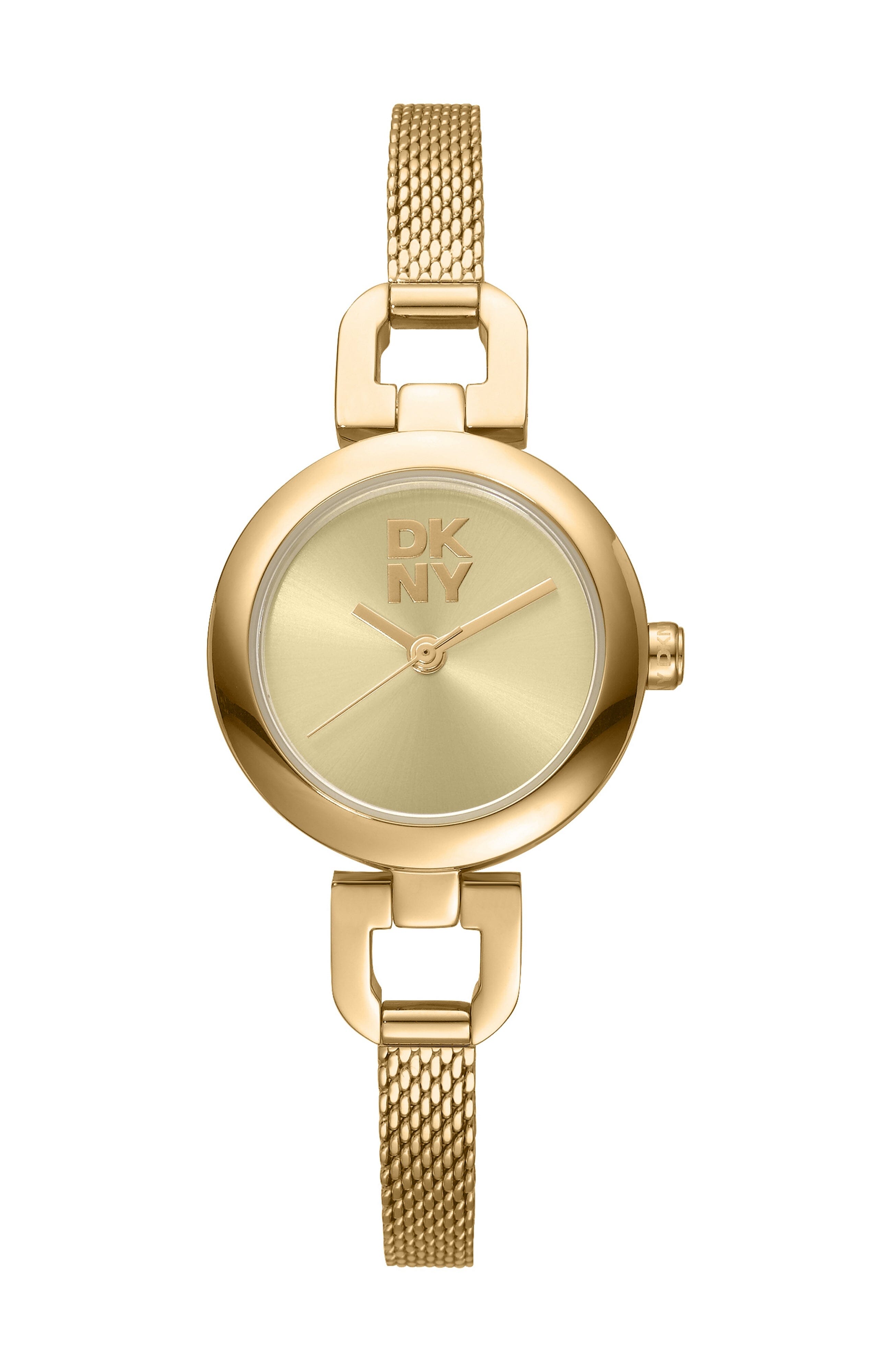 DK1L161M0235 Women's Milanese Dark Blue Dial Gold-Tone Stainless Steel Bracelet Watch DKNY 