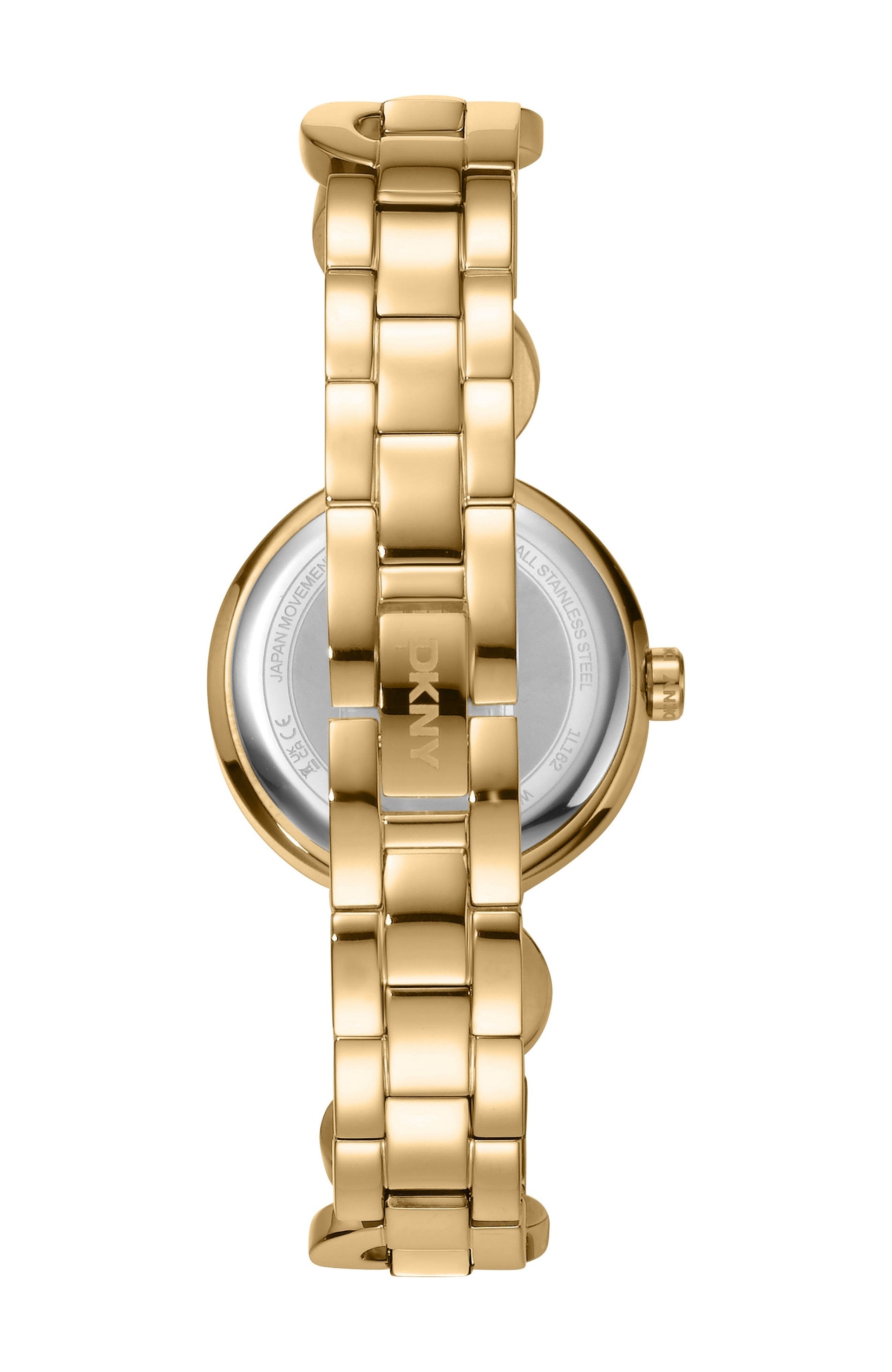 DK1L162M0045 Women's Open Link Champagne Dial Gold-Tone Stainless Steel Bracelet Watch DKNY 