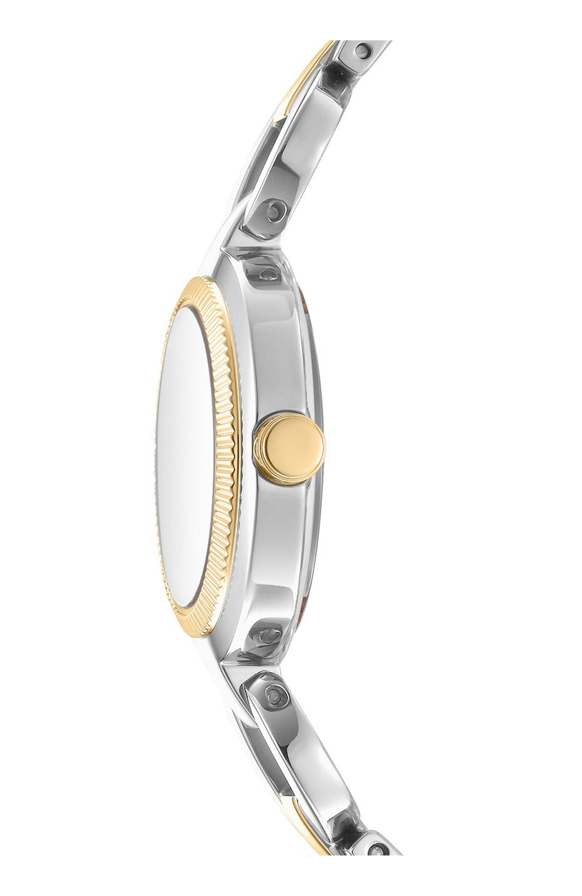 DK1L162M0075 Women's Open Link Dark Green Dial Two-Tone Stainless Steel Bracelet Watch DKNY 