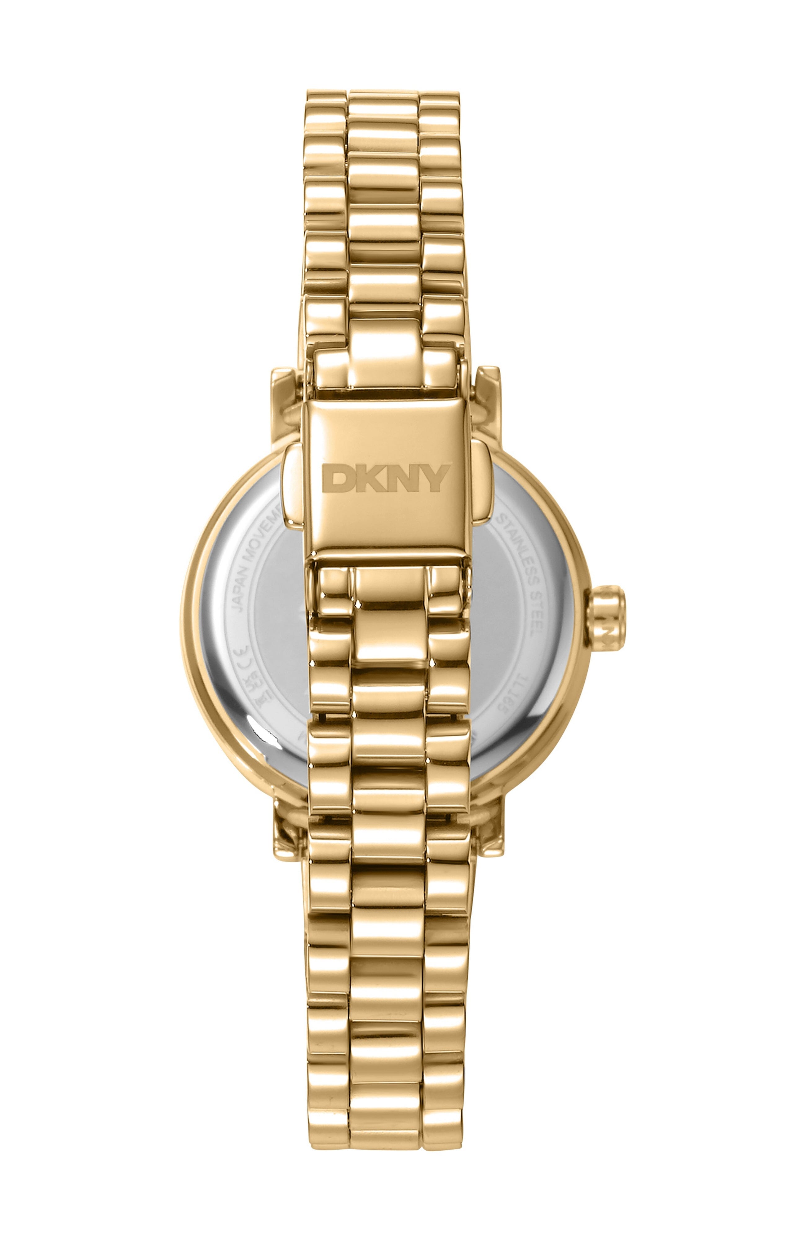 DK1L165M0065 Women's Essentials Silver Dial Gold-Tone Stainless Steel Bracelet Watch Gift Set DKNY 