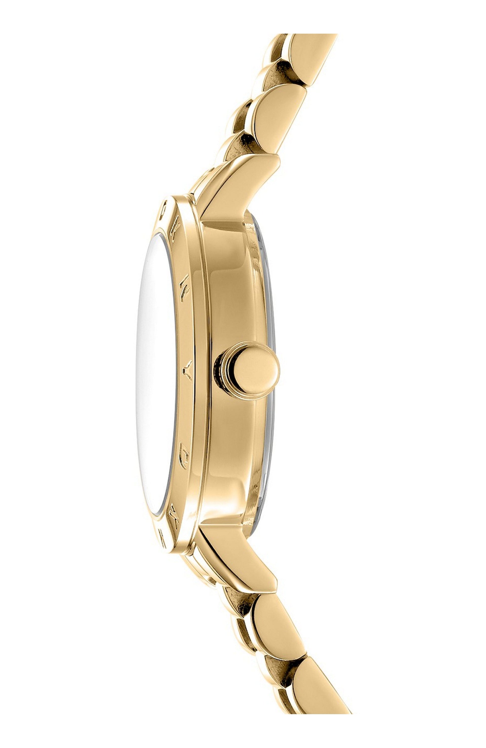 DK1L165M0065 Women's Essentials Silver Dial Gold-Tone Stainless Steel Bracelet Watch Gift Set DKNY 