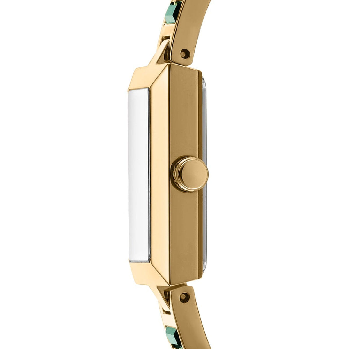 DK1L166M0045 DKNY Women's Signature Shape Dark Green Dial Gold Stainless Steel Bracelet Watch DKNY 