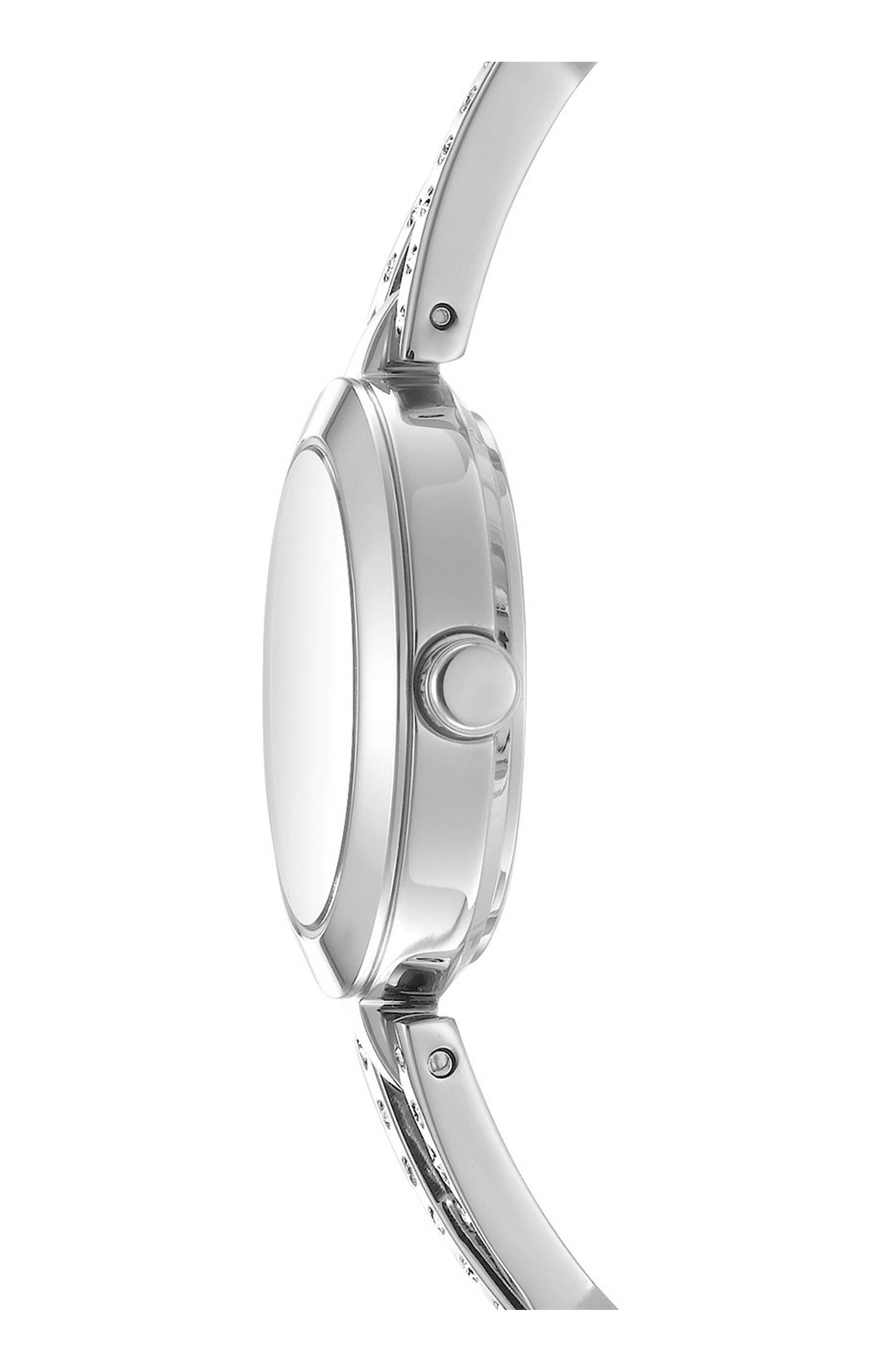 DK1L170M0215 Women's Half Bangle Silver Dial Stainless Steel Watch DKNY 