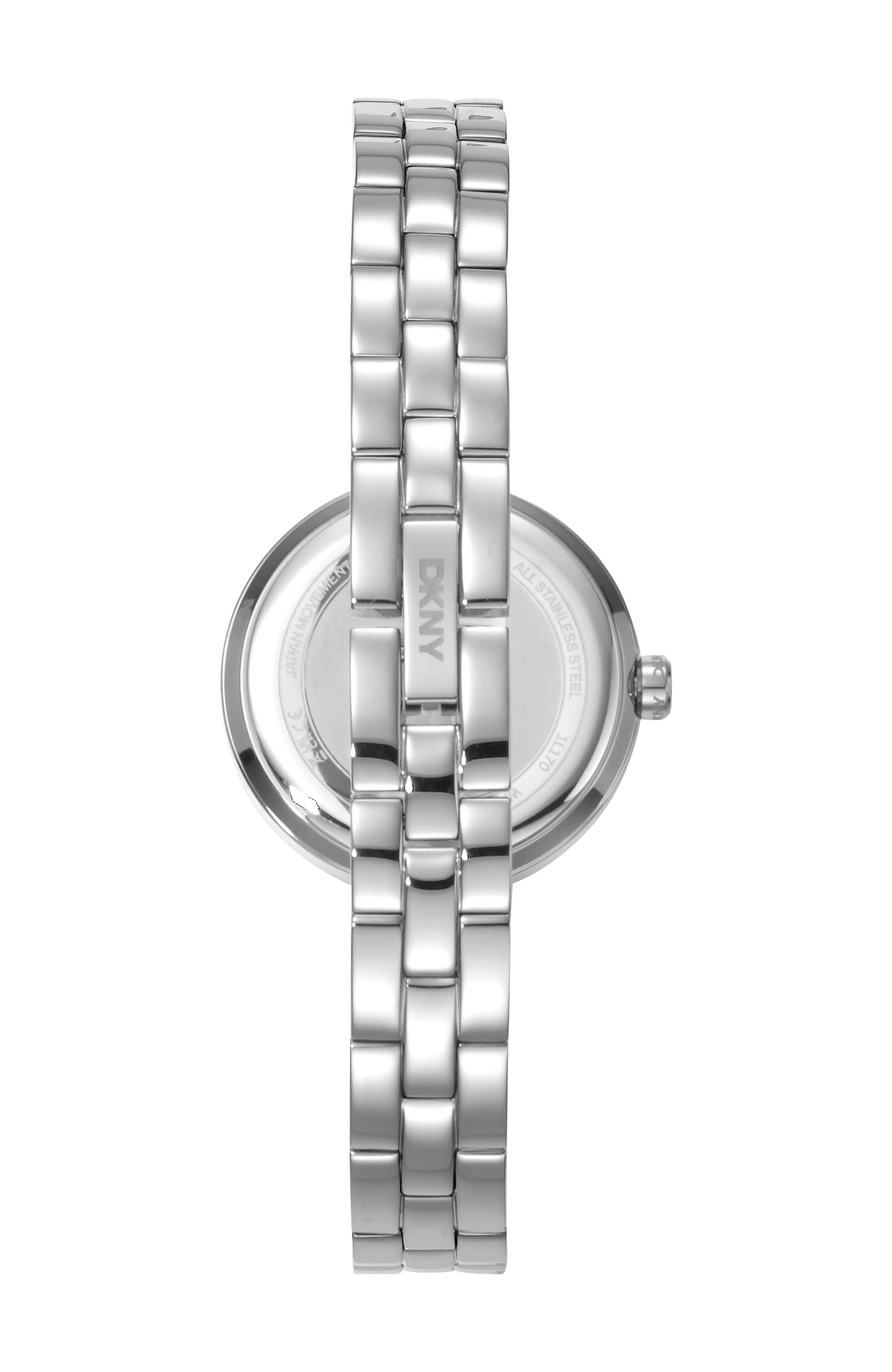 DK1L170M0215 Women's Half Bangle Silver Dial Stainless Steel Watch DKNY 