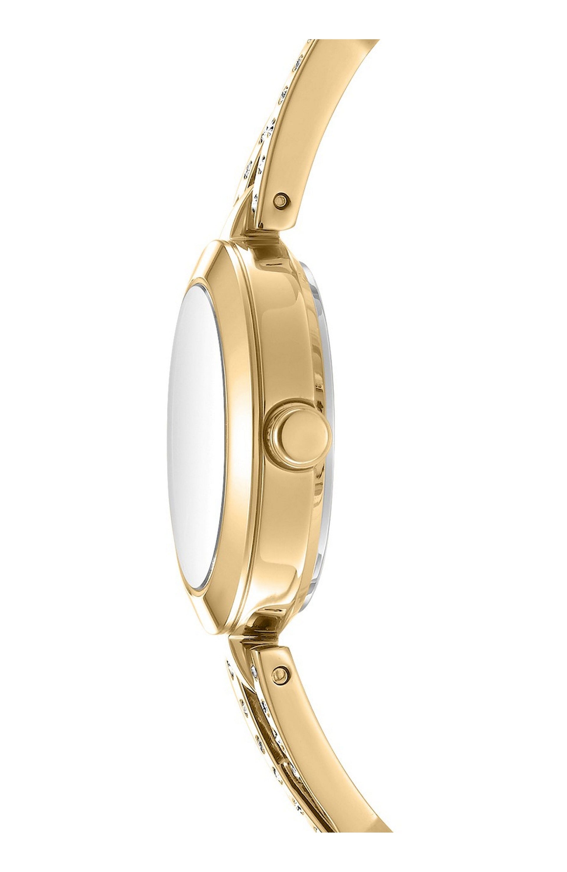 DK1L170M0225 Women's Half Bangle Champagne Dial Gold-Tone Stainless Steel Watch DKNY 