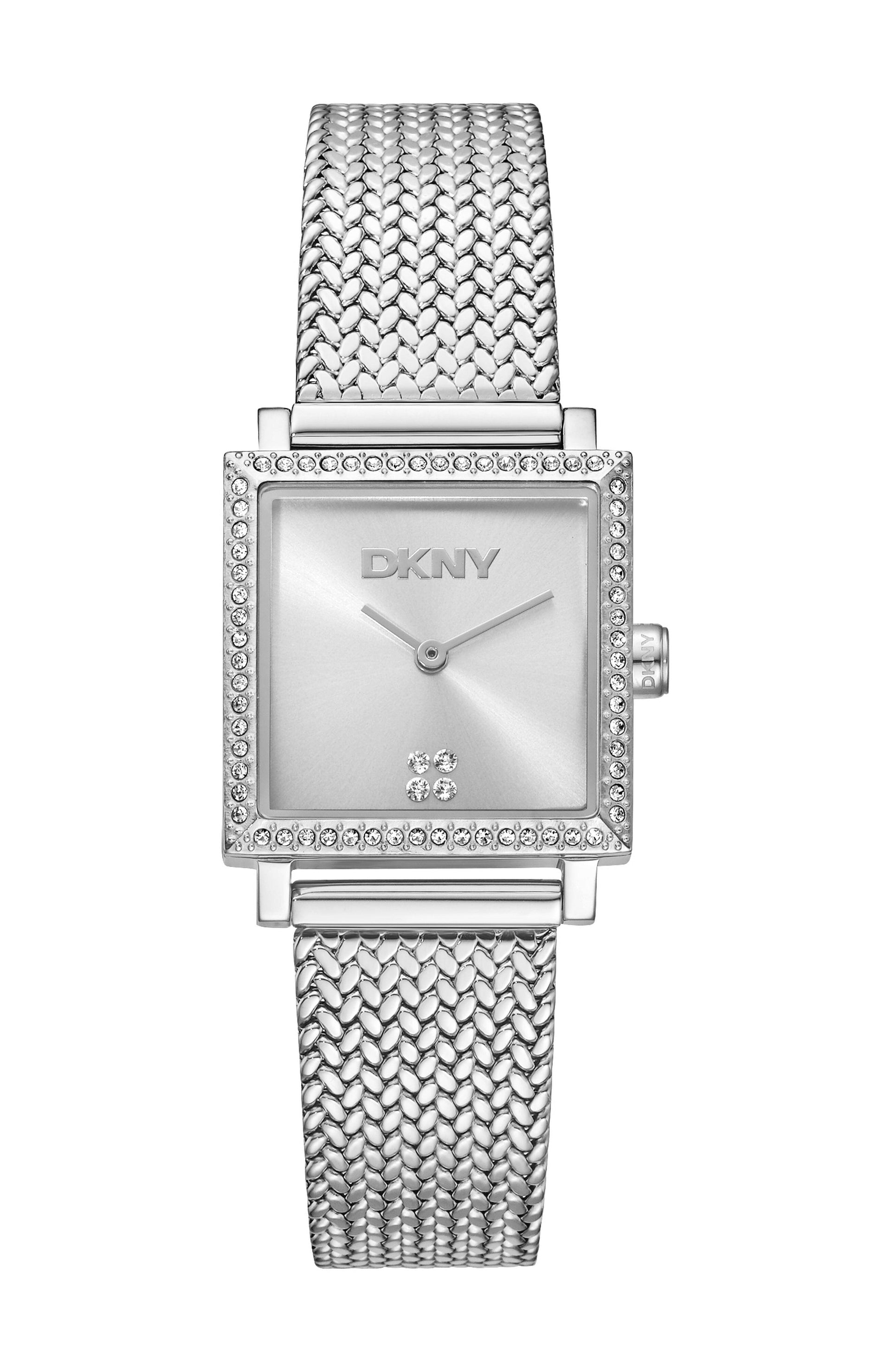 DK1L173M0065 Women's Milanese Silver Dial Stainless Steel Bracelet Watch DKNY 