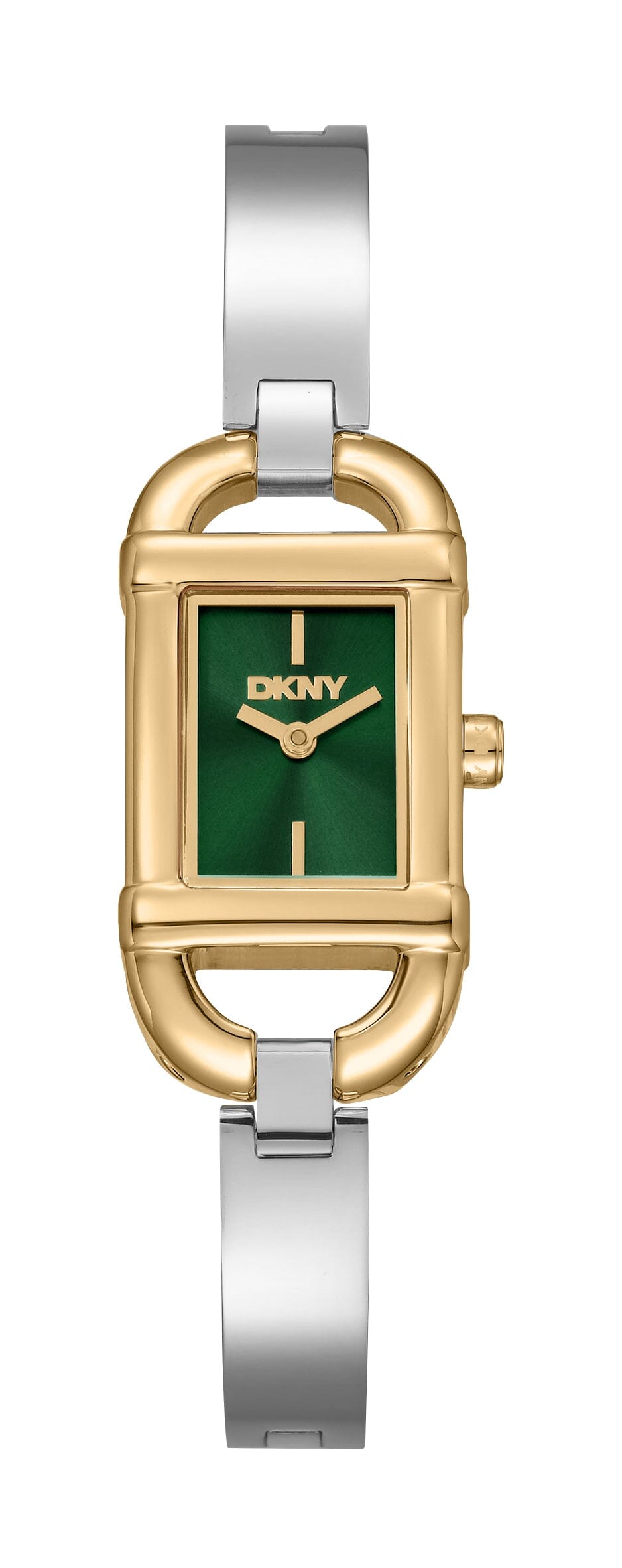 DK1L179M0265 DKNY Women's Signature Shape Two Tone Silver & Gold Stainless Steel Bracelet Watch DKNY 
