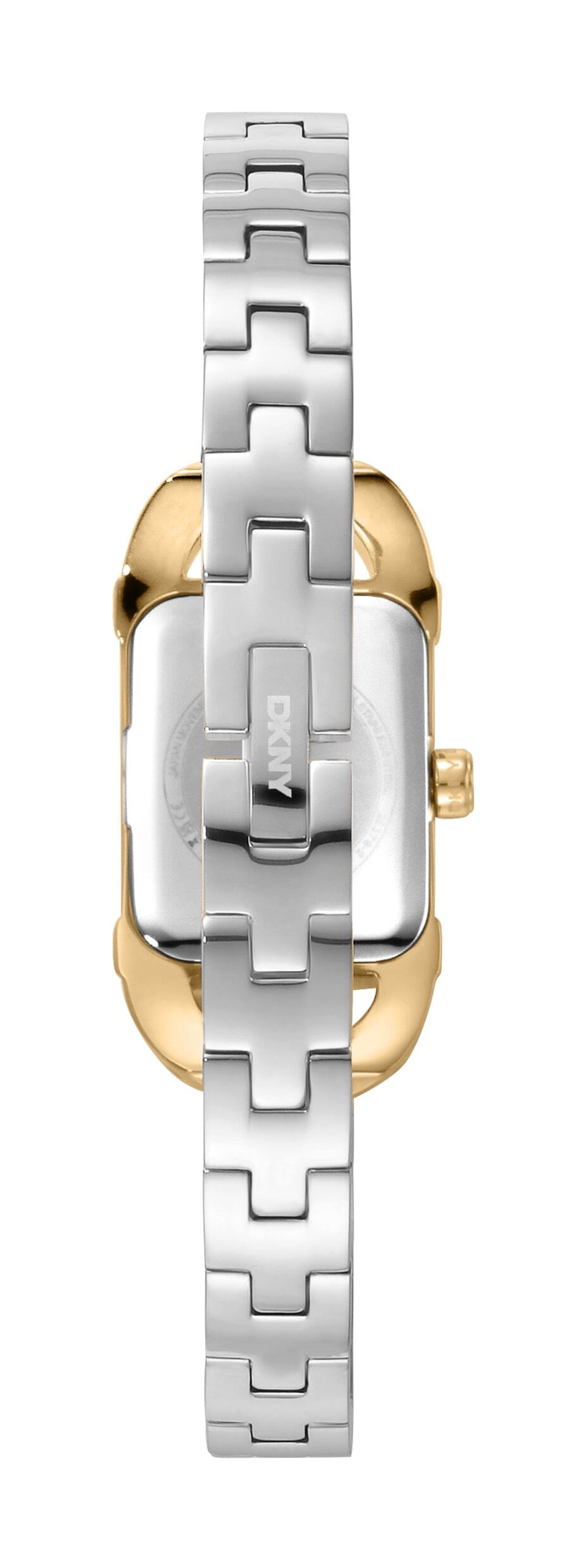 DK1L179M0265 DKNY Women's Signature Shape Two Tone Silver & Gold Stainless Steel Bracelet Watch DKNY 