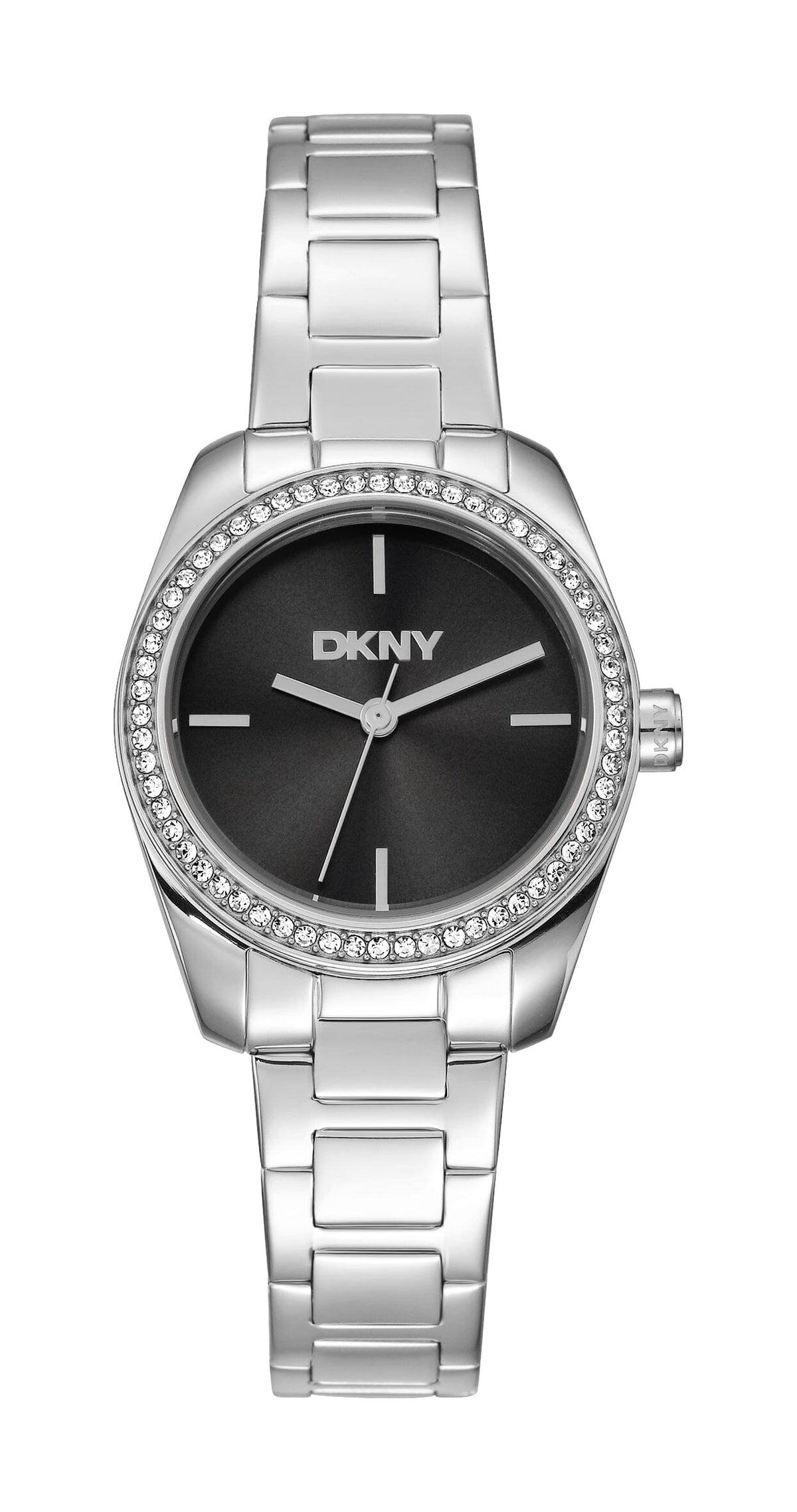 DK1L184M0055 DKNY Women's Evening Black Dial Silver Stainless Steel Bracelet Watch DKNY 
