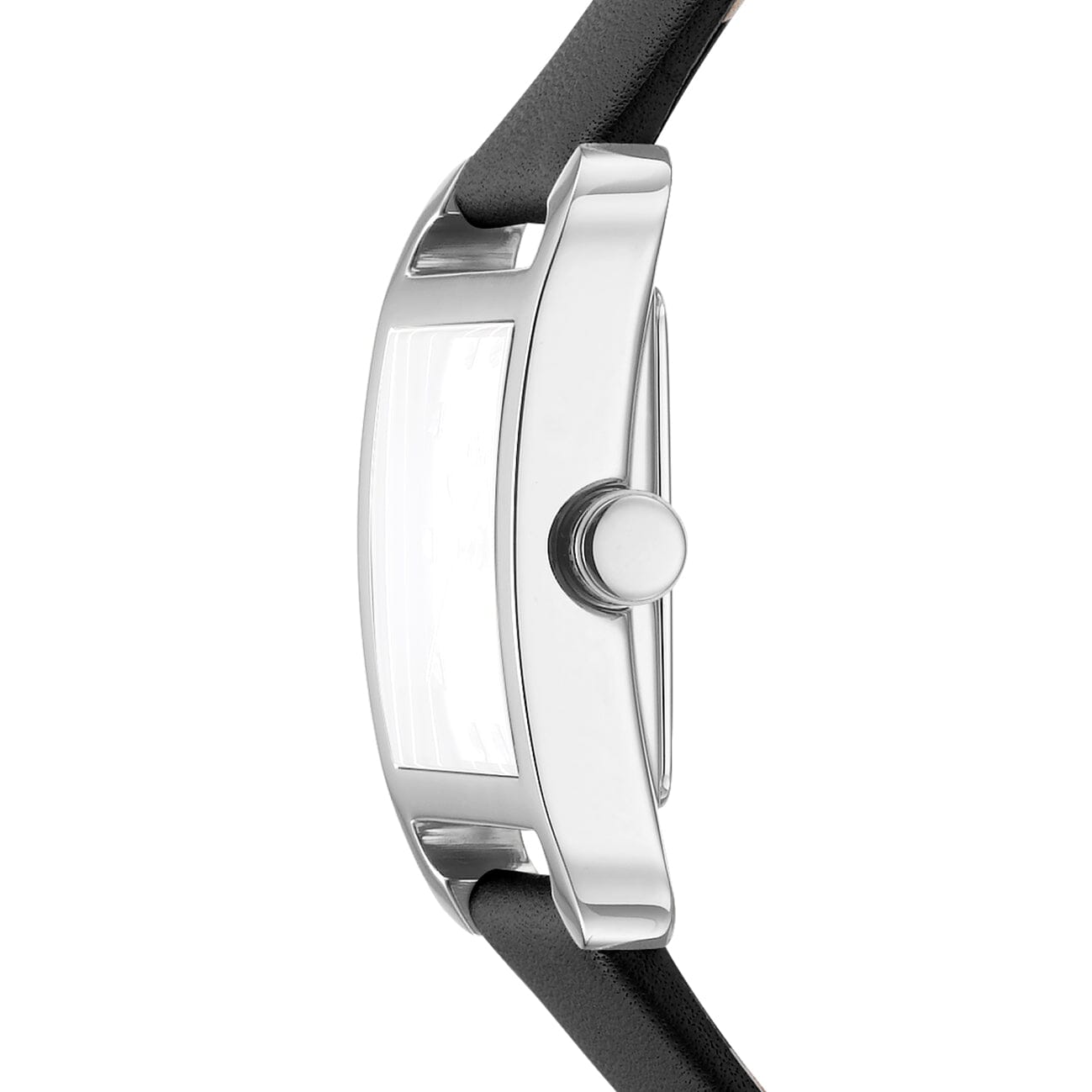 DK5L004L0015 DKNY Iconic Black Leather Strap Silver Women's Watch 27 x 34.5mm Watches DKNY 