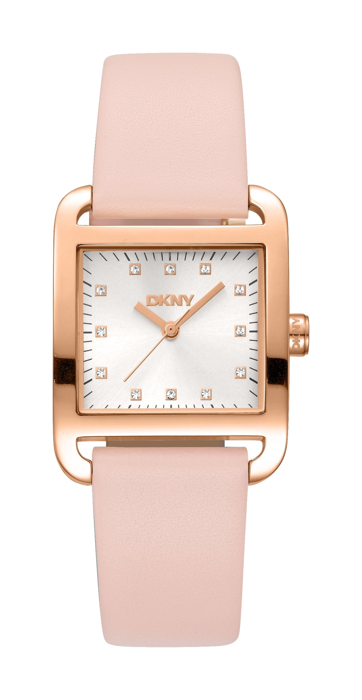 DK5L004L0035 DKNY Iconic Pink Leather Strap Rose Gold Women's Watch 27 x 34.5mm Watches DKNY 