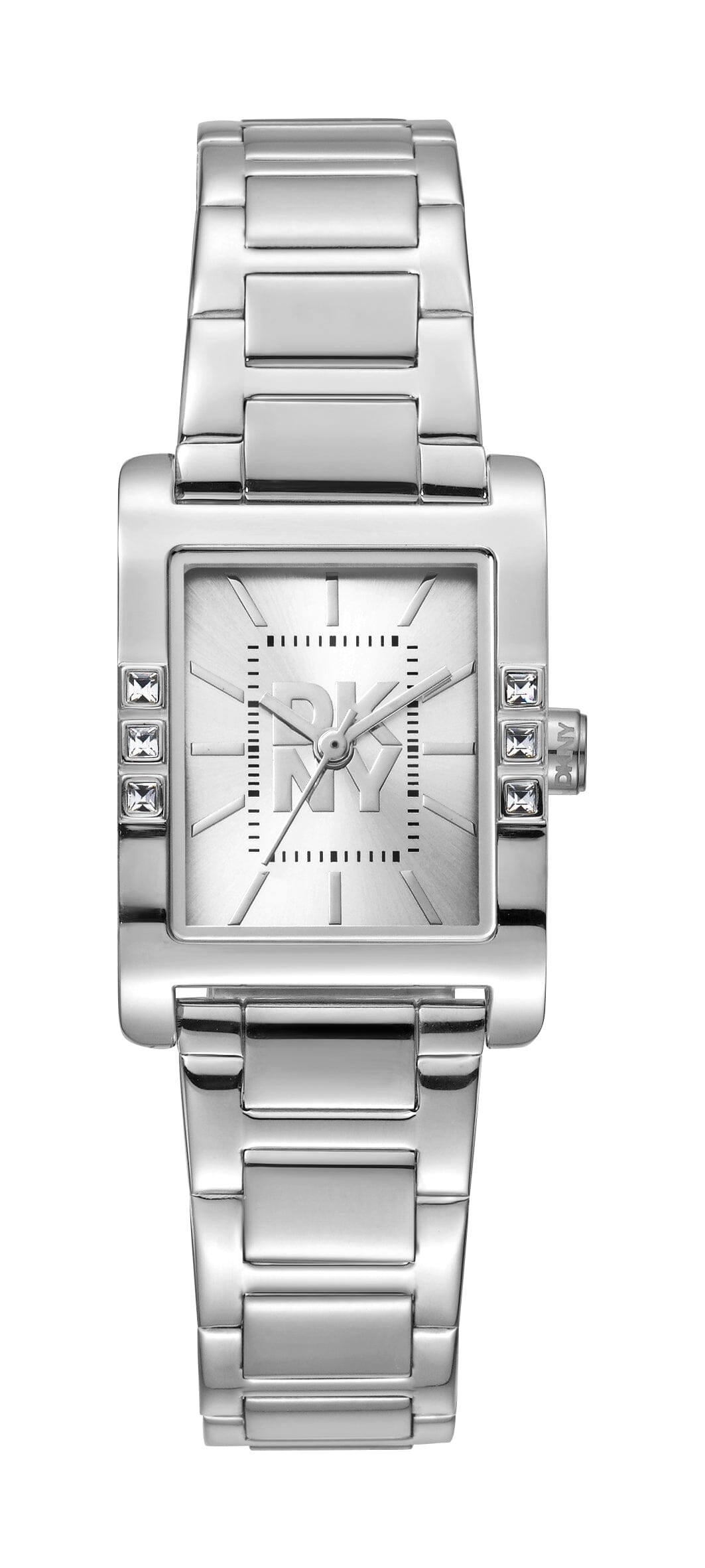 DK5L008M0045 DKNY Logo Silver Dial Stainless Steel Women's Watch 22 x 29.5mm Watches DKNY