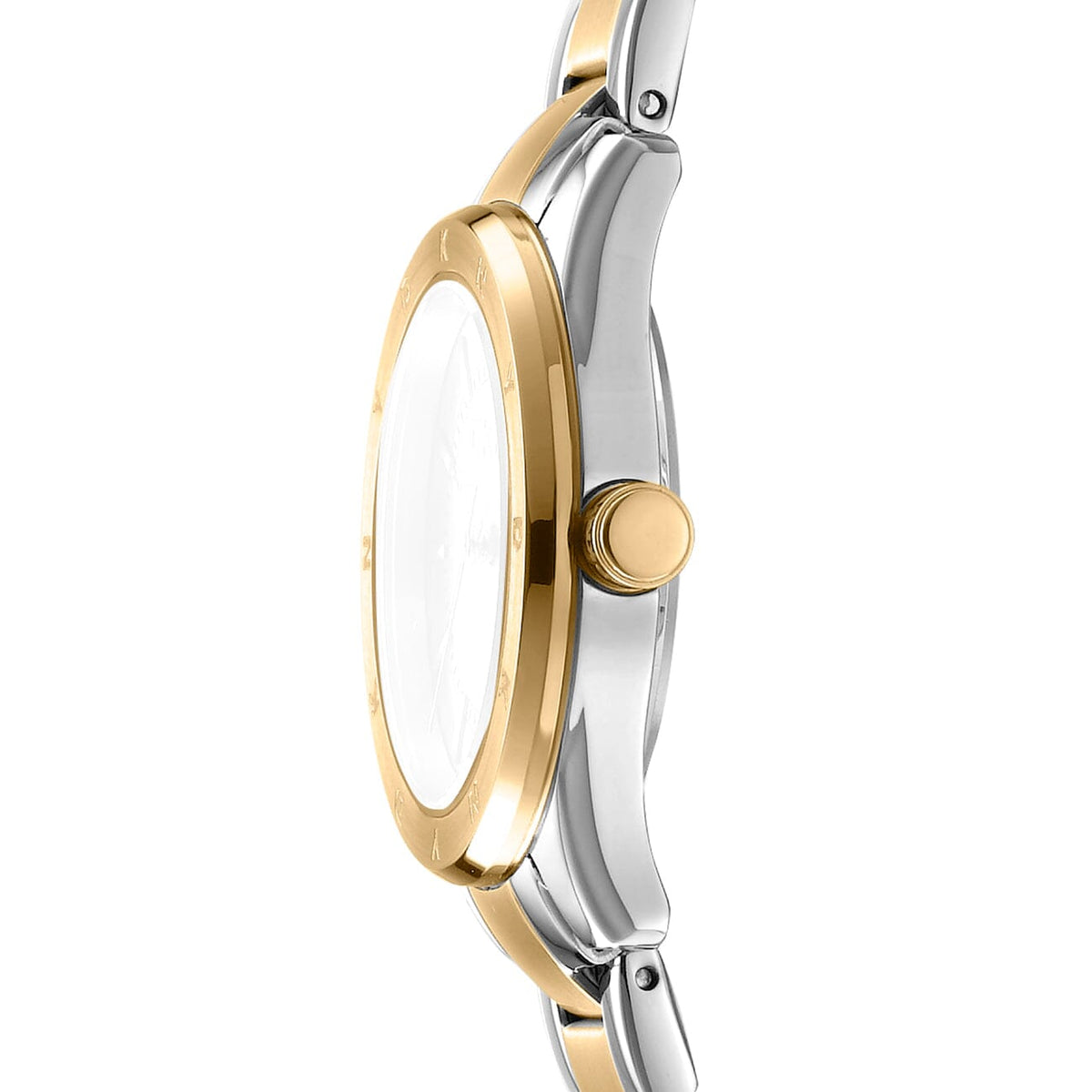 DK5L018M0055 DKNY Women's Silver Dial Two Tone Silver & Gold Stainless Steel Bracelet Watch DKNY 