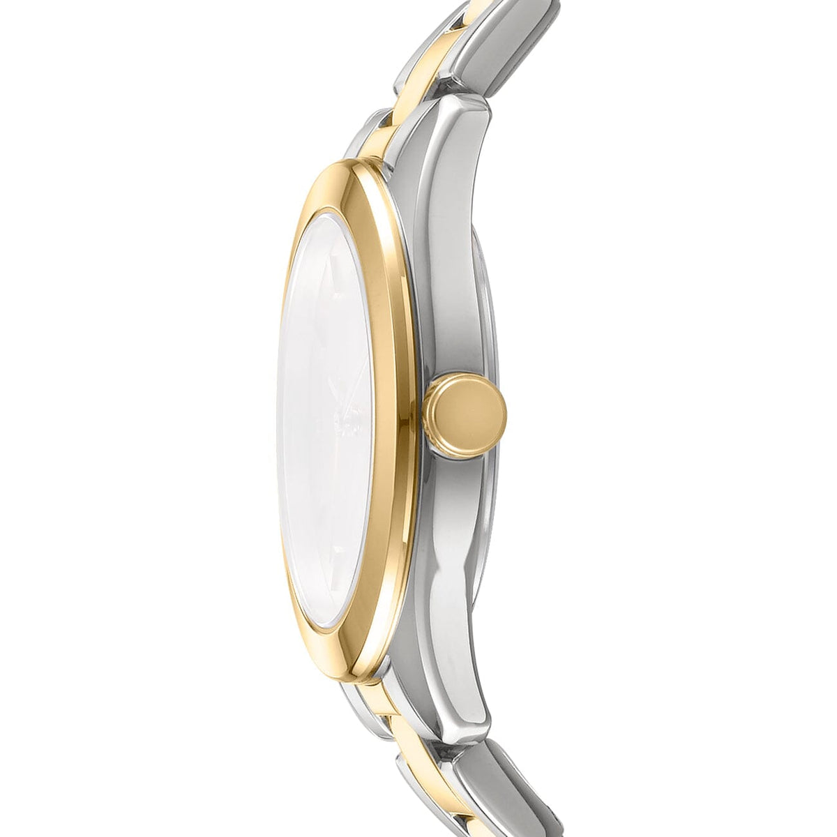 DK5L032M1055 DKNY Women's Silver Dial Two Tone Silver & Gold Stainless Steel Bracelet Watch DKNY 