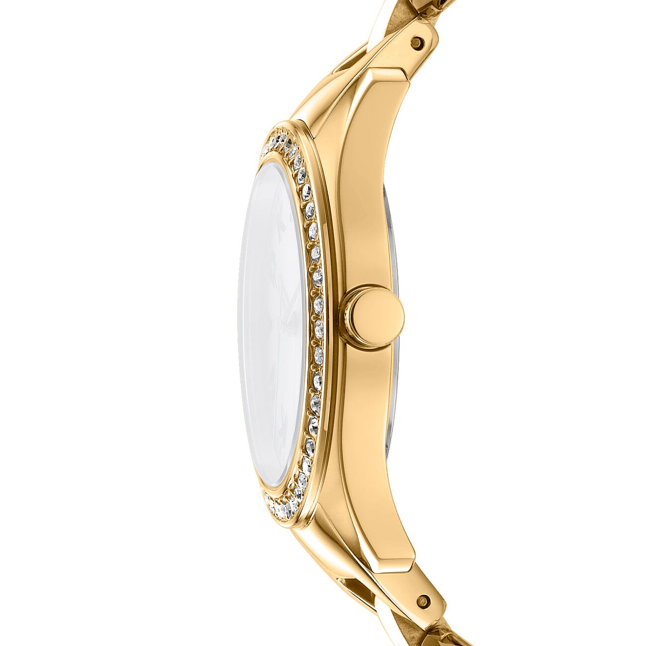 DK5L075M0025 DKNY Logo Dark Green Dial Gold Stainless Steel Women's Watch 33mm Watches DKNY 
