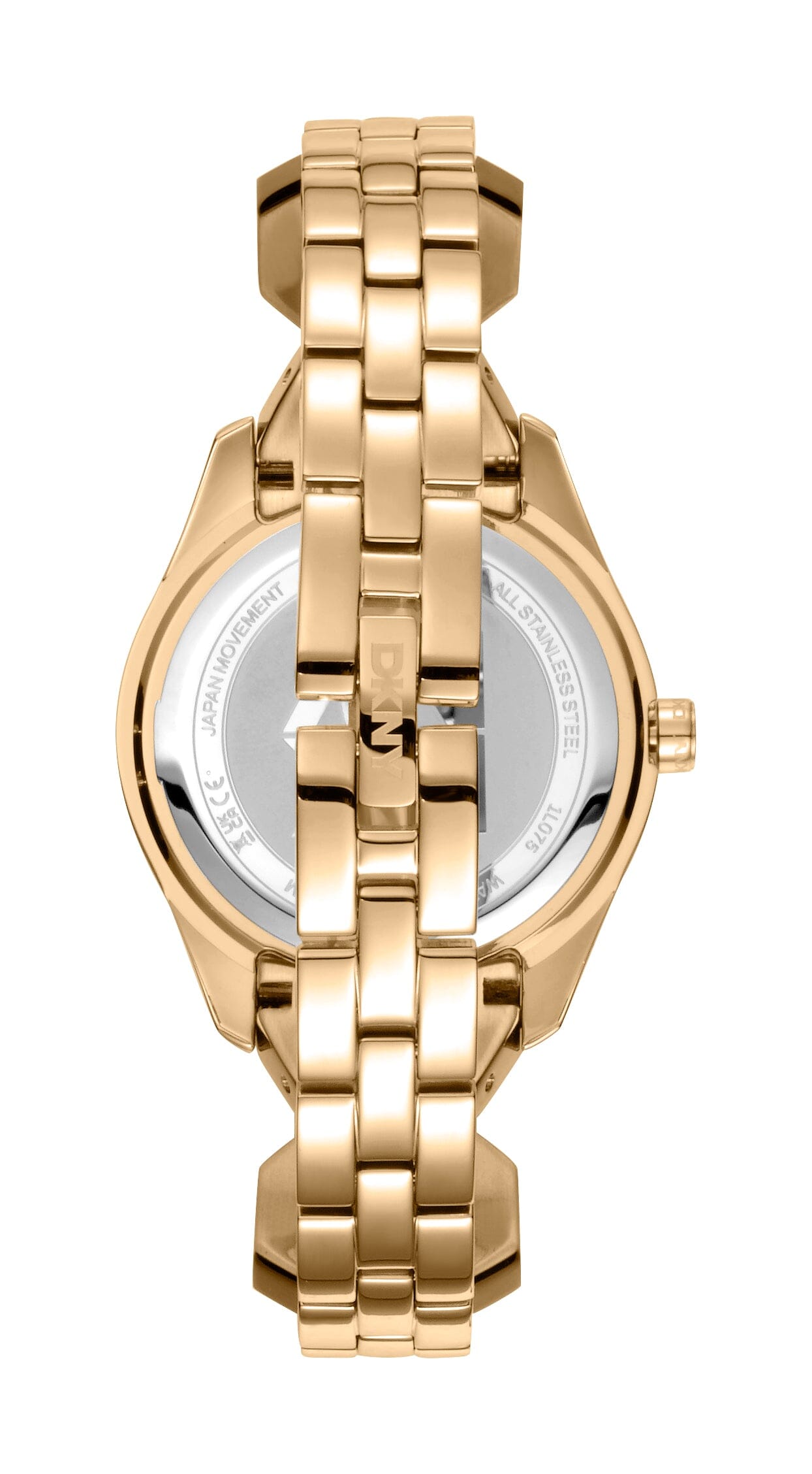 DK5L075M0025 DKNY Logo Dark Green Dial Gold Stainless Steel Women's Watch 33mm Watches DKNY 