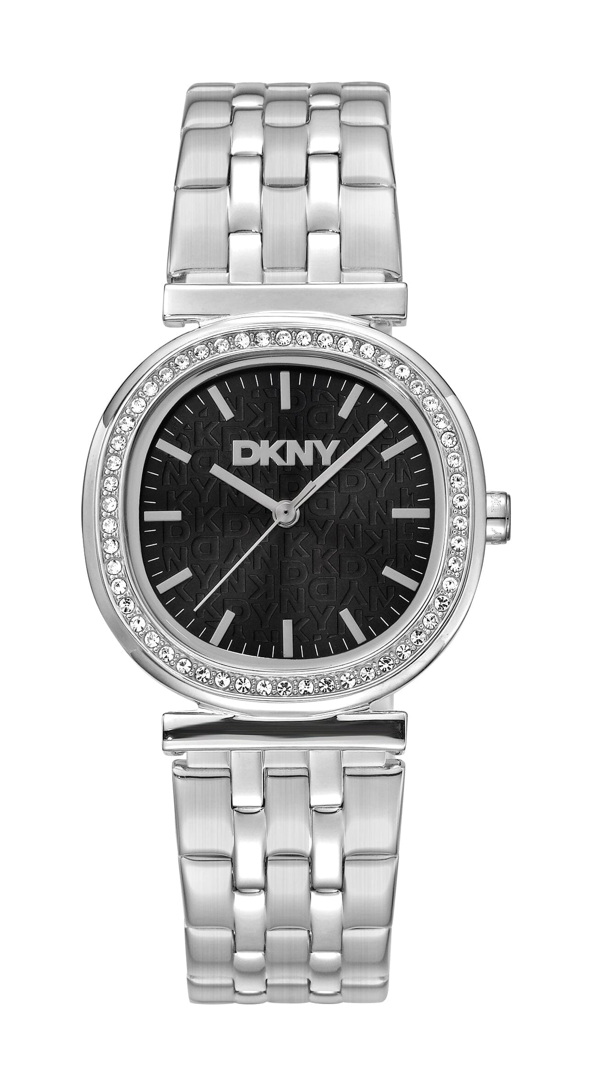 DK5L083M0055 DKNY Women's Black Dial Silver Stainless Steel Bracelet Watch DKNY 