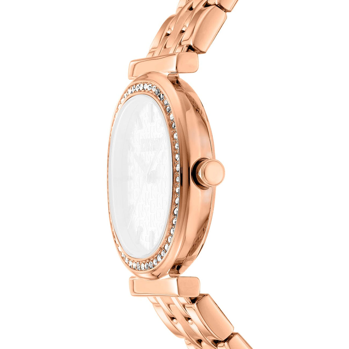 DK5L083M0075 DKNY Women's Silver Dial Rose Gold Stainless Steel Bracelet Watch DKNY 