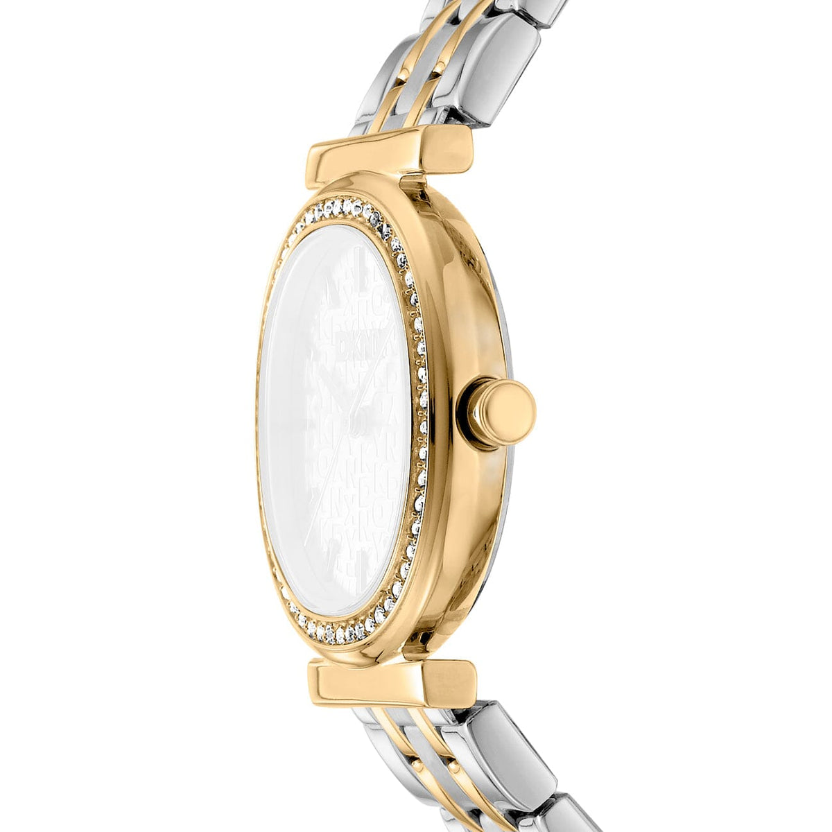 DK5L083M0095 DKNY Women's Dark Green Dial Two Tone Silver & Gold Stainless Steel Bracelet Watch DKNY 