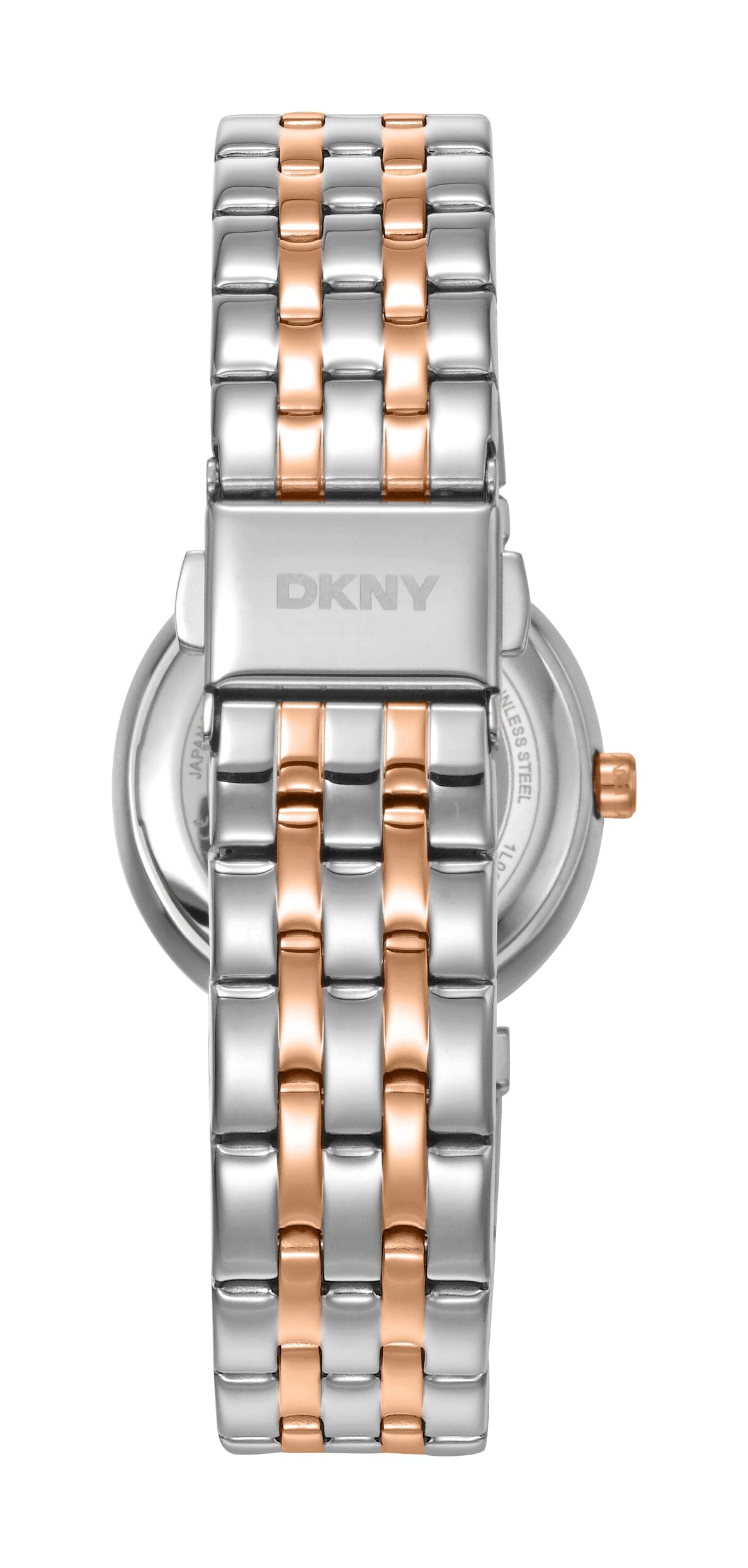 DK5L083M0105 DKNY Women's Silver Dial Two Tone Silver & Rose Gold Stainless Steel Bracelet Watch DKNY 