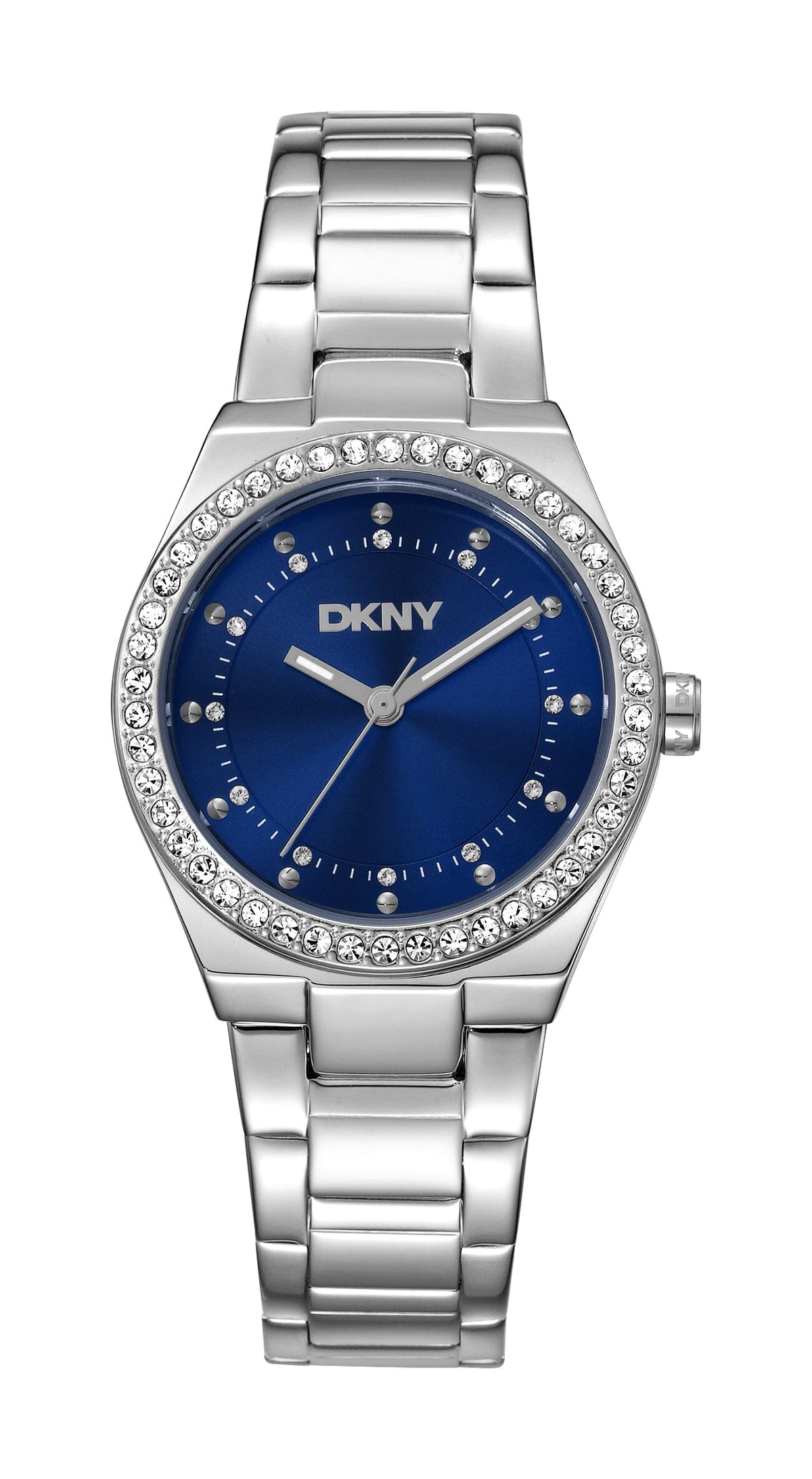DK5L100M0055 DKNY Women's Dark Blue Dial Silver Stainless Steel Bracelet Watch DKNY 