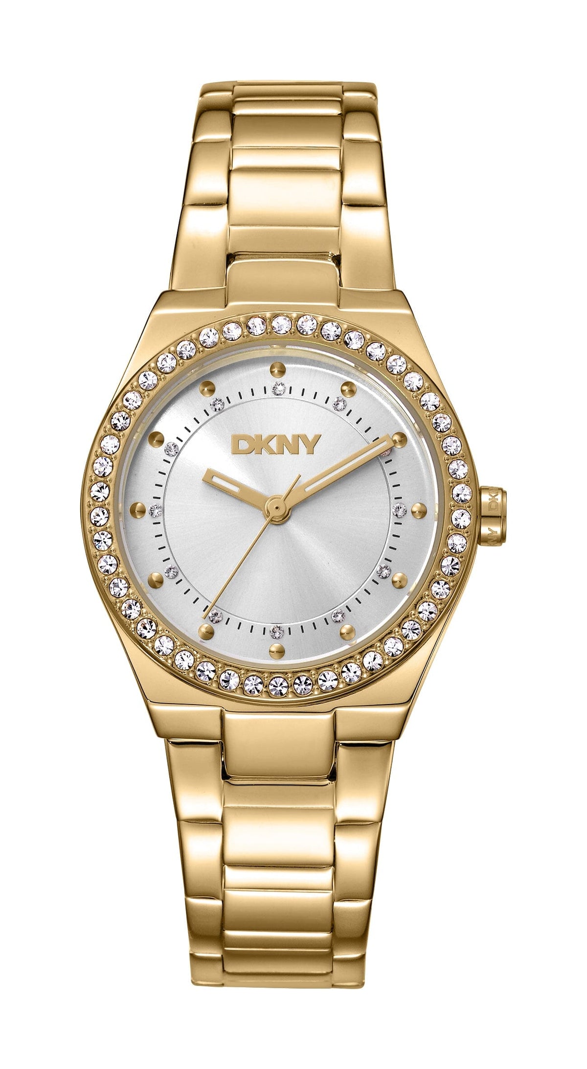 DK5L100M0065 DKNY Women's Silver Dial Gold Stainless Steel Bracelet Watch DKNY 