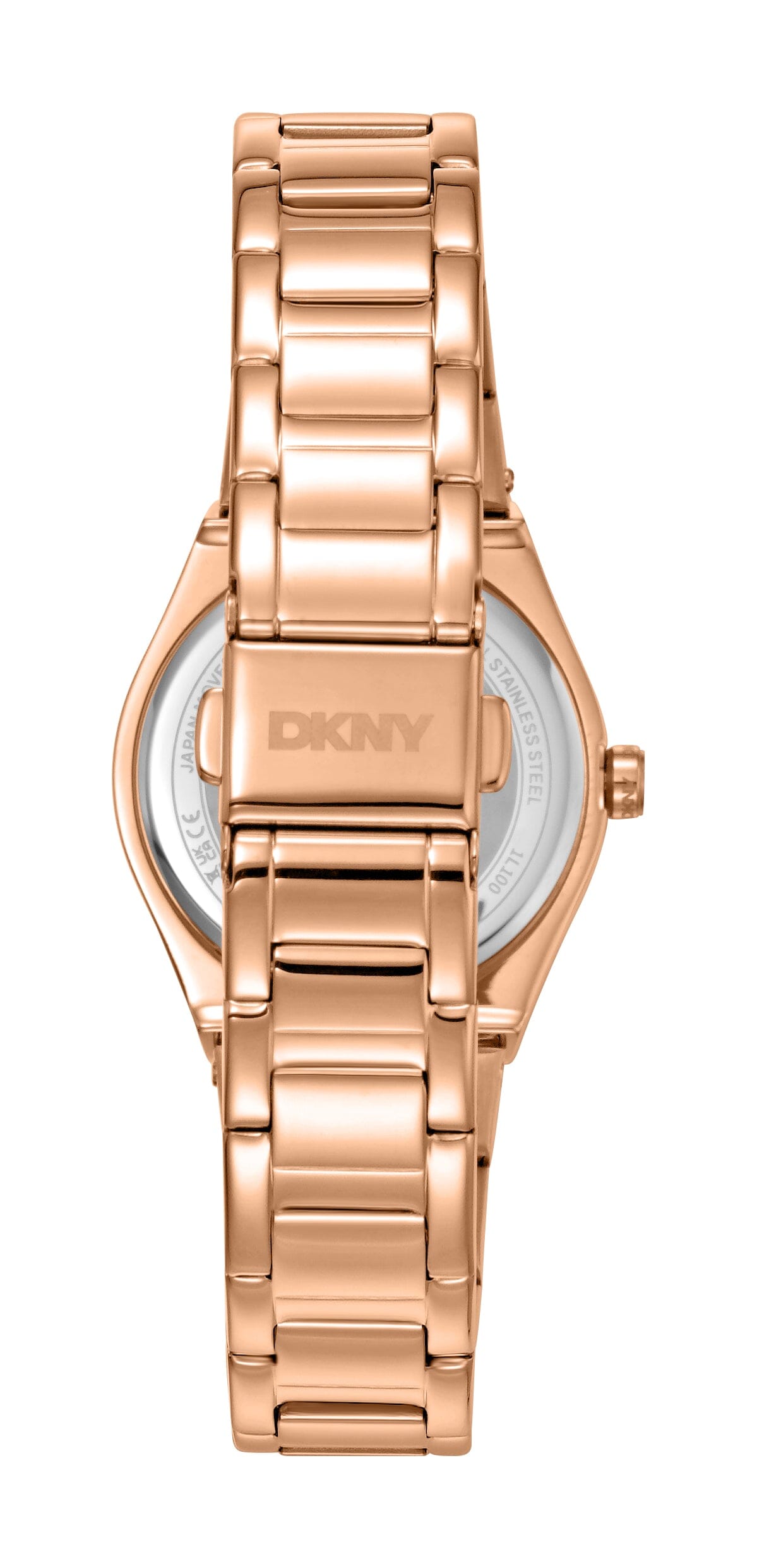 DK5L100M0075 DKNY Women's Silver Dial Rose Gold Stainless Steel Bracelet Watch DKNY 