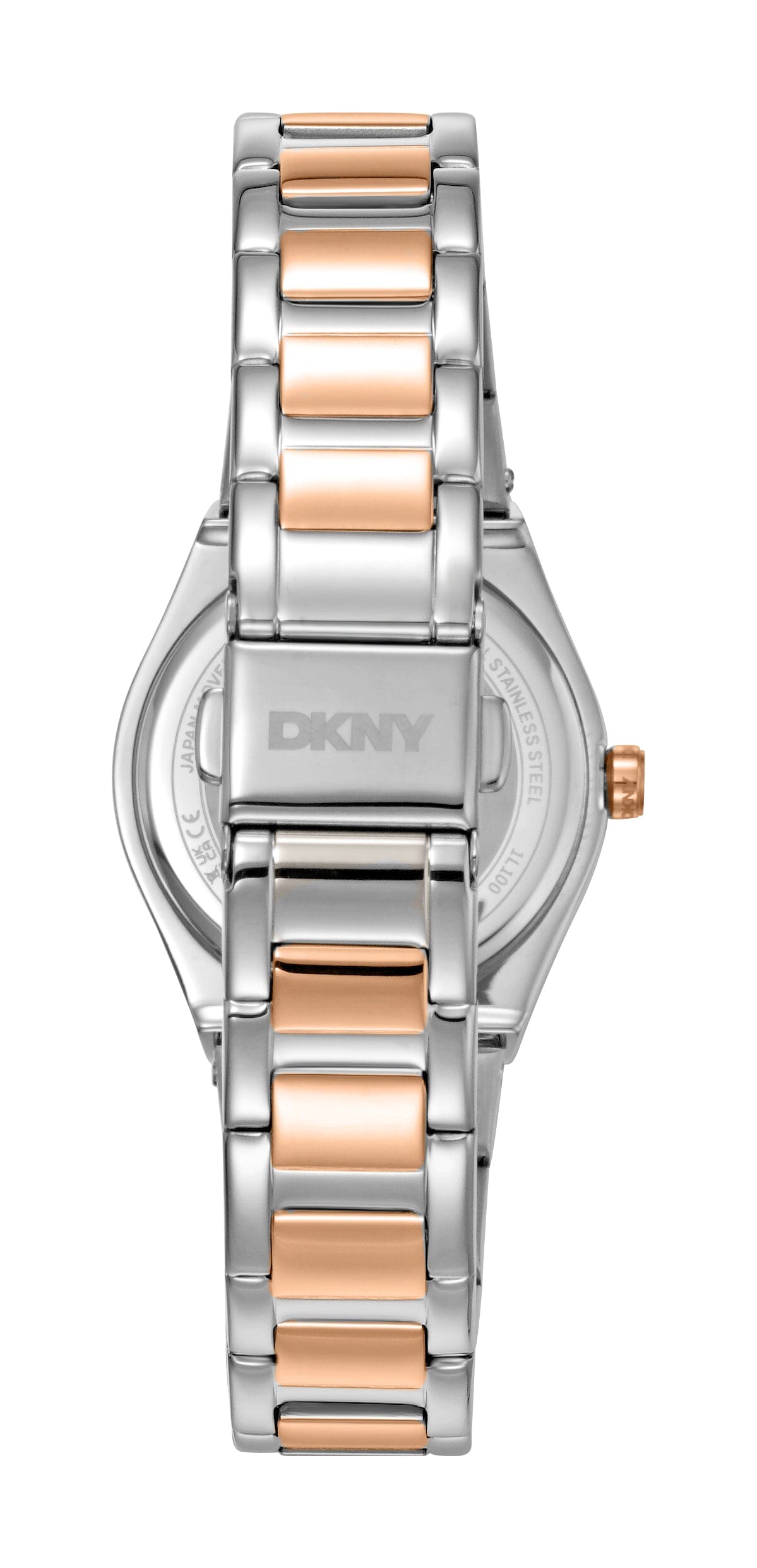 DK5L100M0105 DKNY Women's Rose Gold Dial Two Tone Silver & Rose Gold Stainless Steel Bracelet Watch DKNY 
