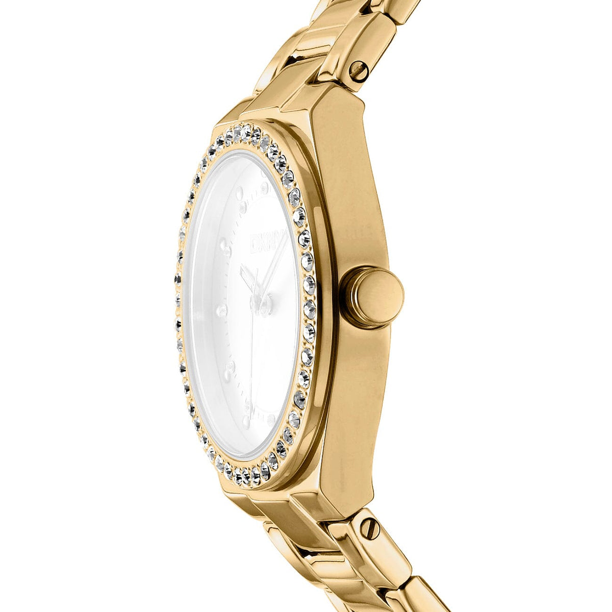 DK5L100M0115 DKNY Women's Dark Green Dial Gold Stainless Steel Bracelet Watch DKNY 