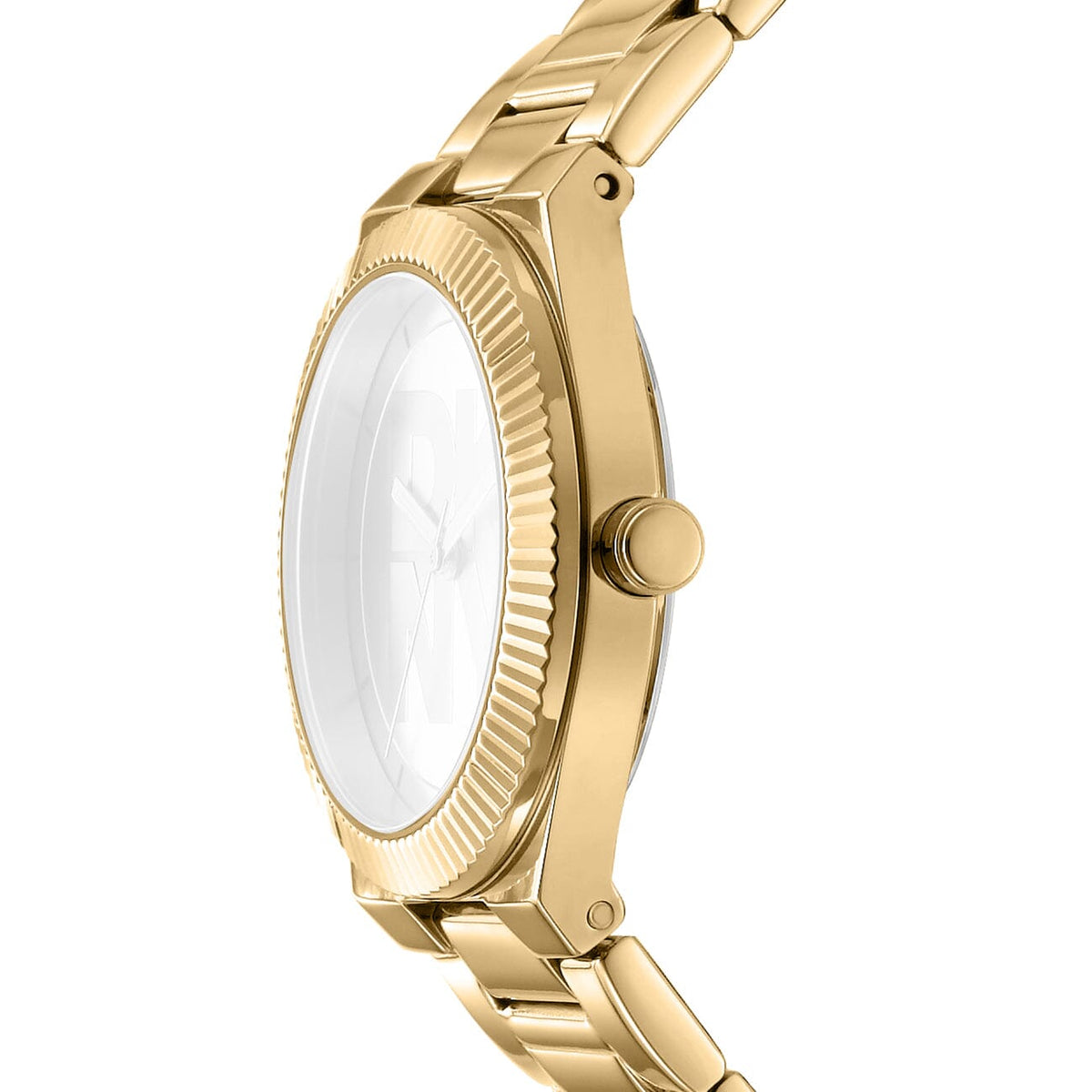 DK5L102M0035 DKNY Women's Champagne Dial Gold Stainless Steel Bracelet Watch DKNY 