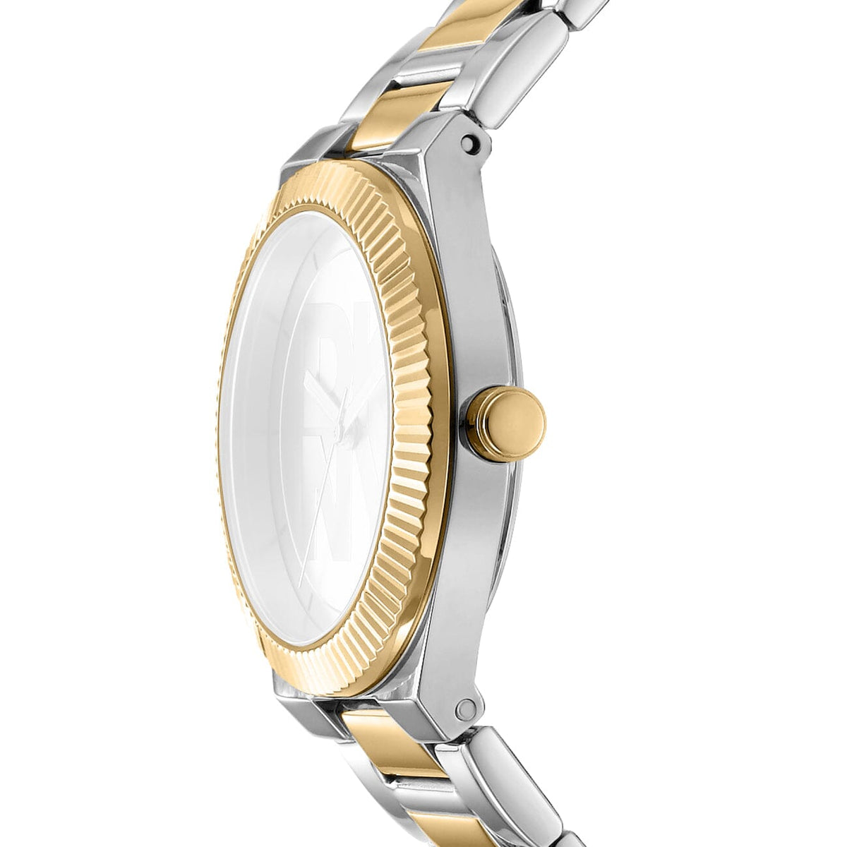 DK5L102M0055 DKNY Women's Dark Green Dial Two Tone Silver & Gold Stainless Steel Bracelet Watch DKNY 
