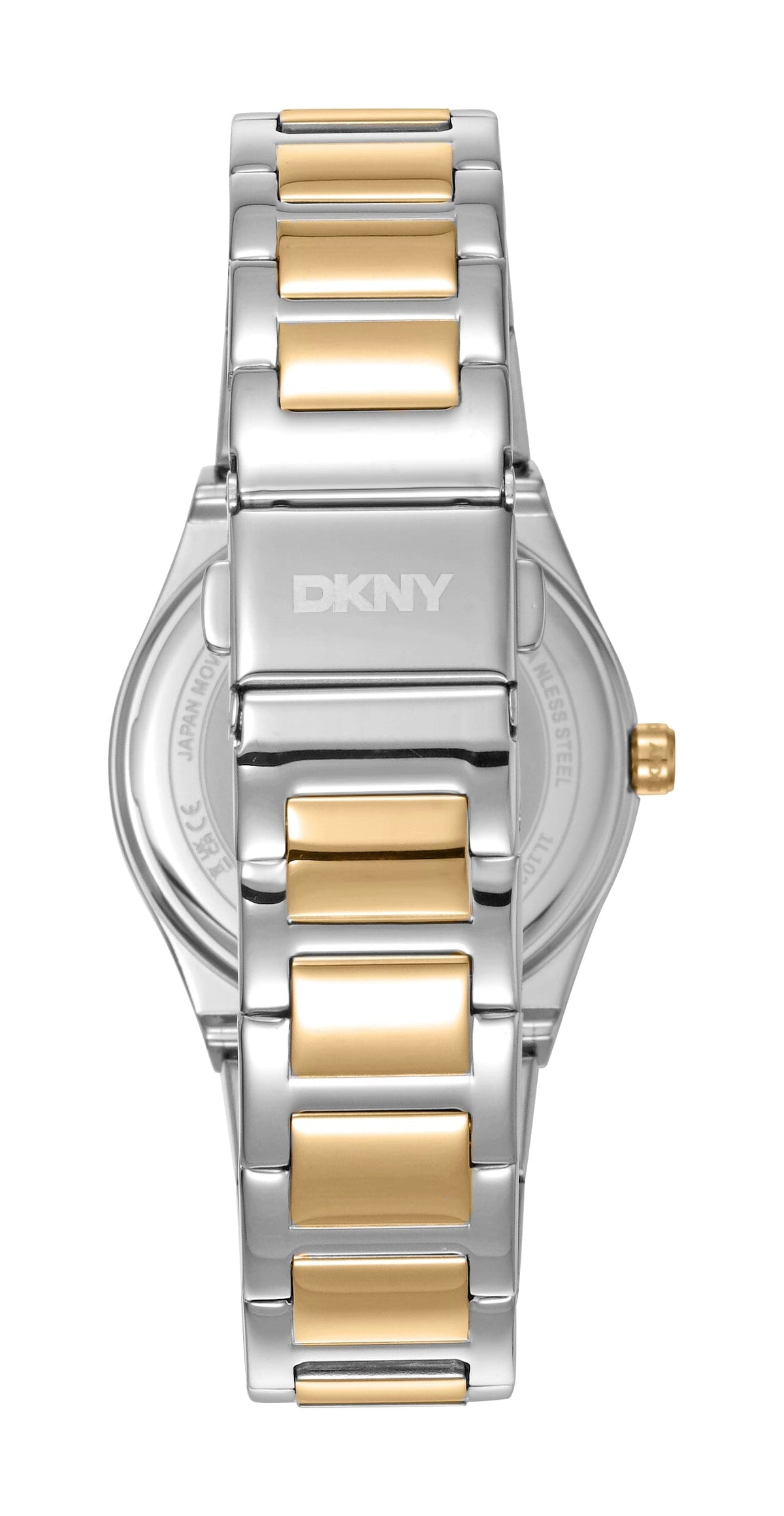 DK5L102M0055 DKNY Women's Dark Green Dial Two Tone Silver & Gold Stainless Steel Bracelet Watch DKNY 