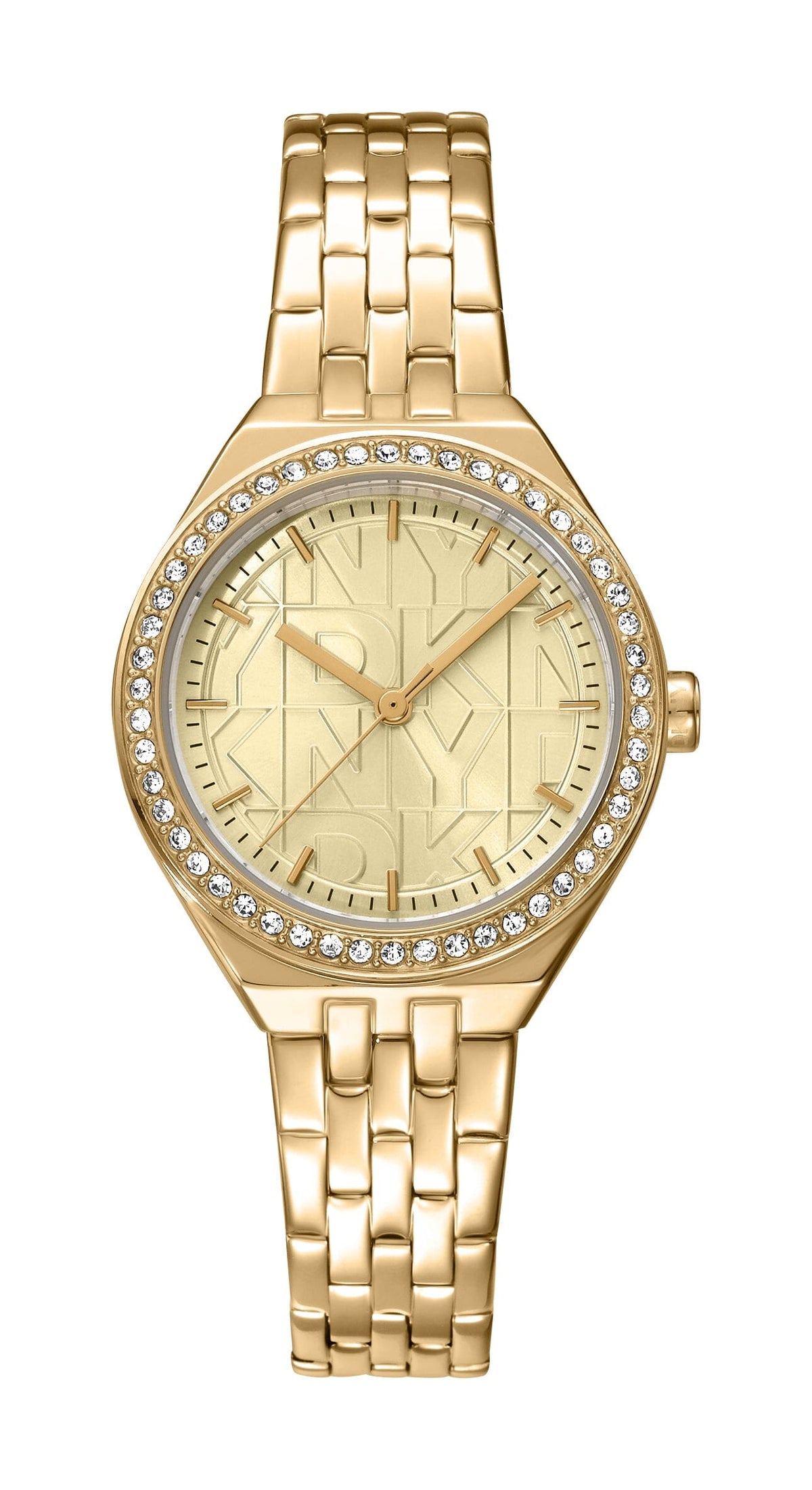 DK5L119M0065 DKNY Women's Champagne Dial Gold Stainless Steel Bracelet Watch DKNY 