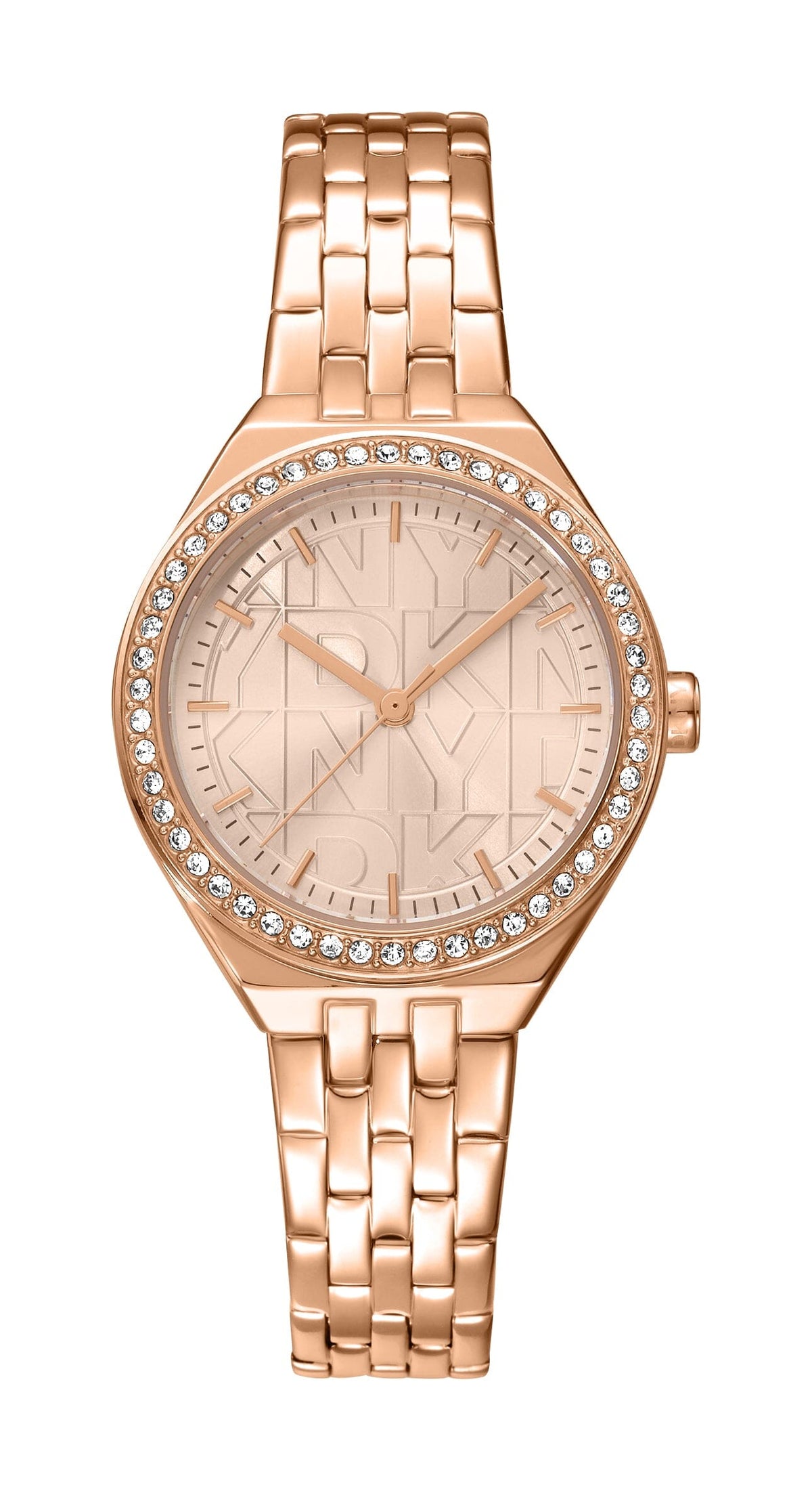 DK5L119M0075 DKNY Women's Rose Gold Dial Stainless Steel Bracelet Watch DKNY 