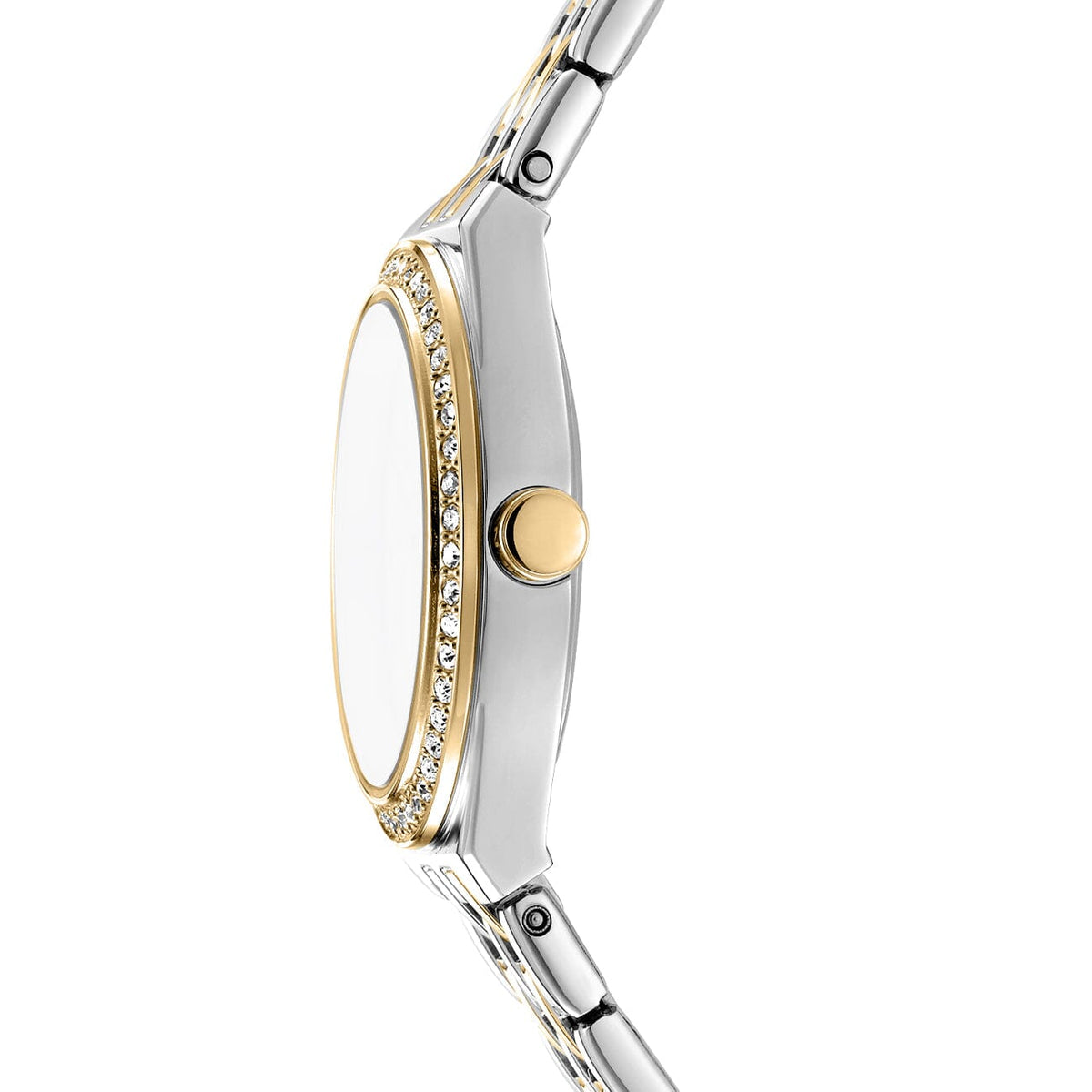 DK5L119M0085 DKNY Women's Silver Dial Two Tone Silver & Gold Stainless Steel Bracelet Watch DKNY 