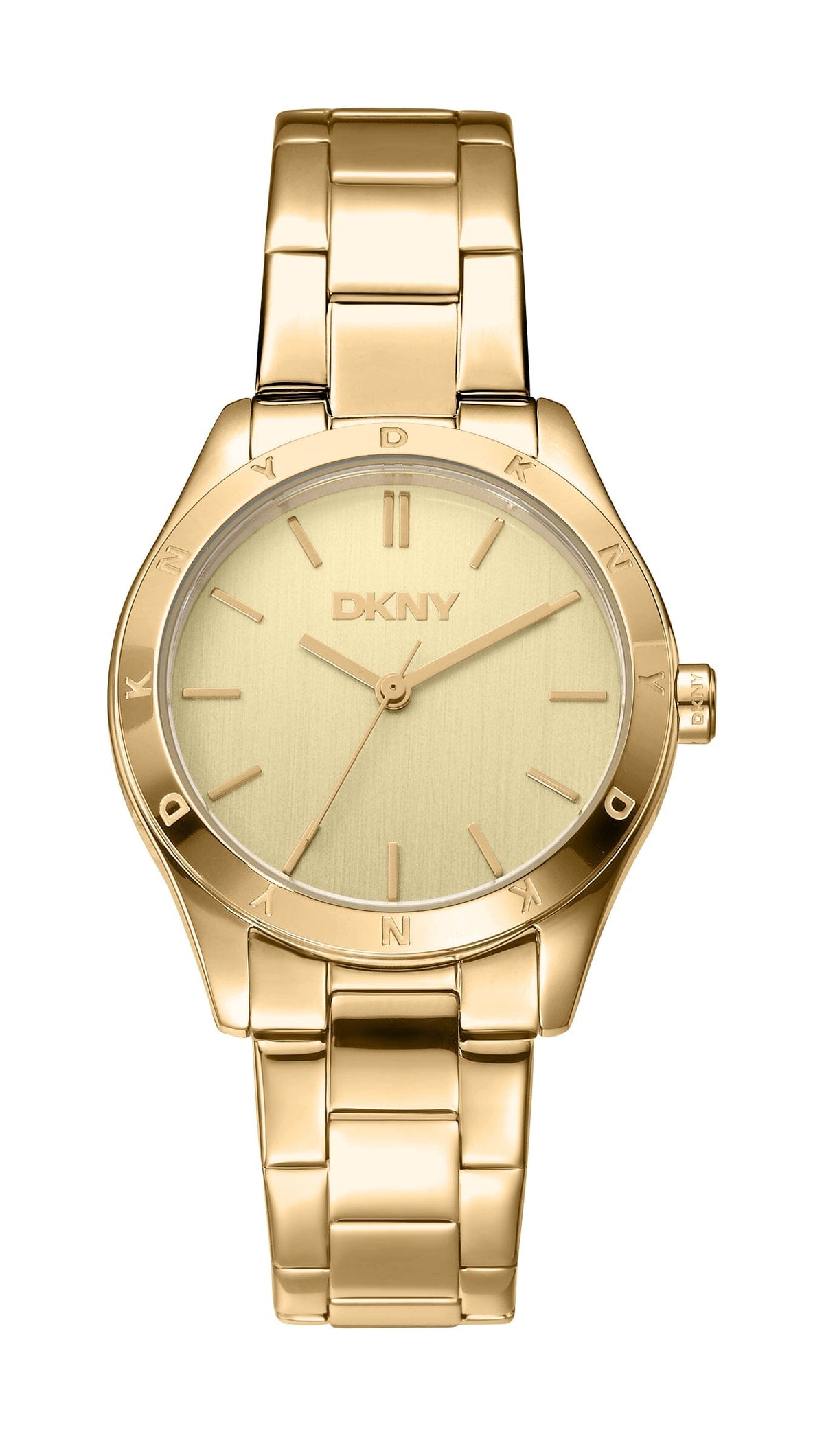 DK5L127M0055 DKNY Women's Champagne Dial Gold Stainless Steel Bracelet Watch DKNY 