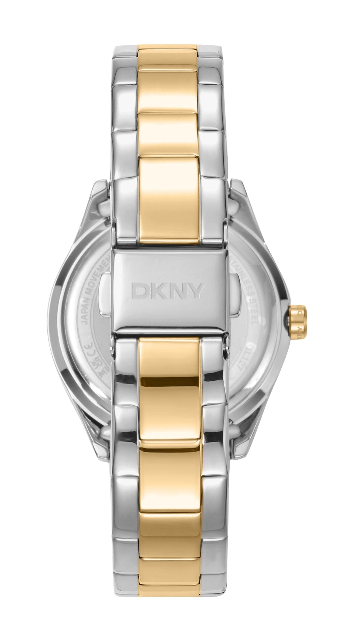 DK5L127M0075 DKNY Women's Silver Dial Two Tone Silver & Gold Stainless Steel Bracelet Watch DKNY 